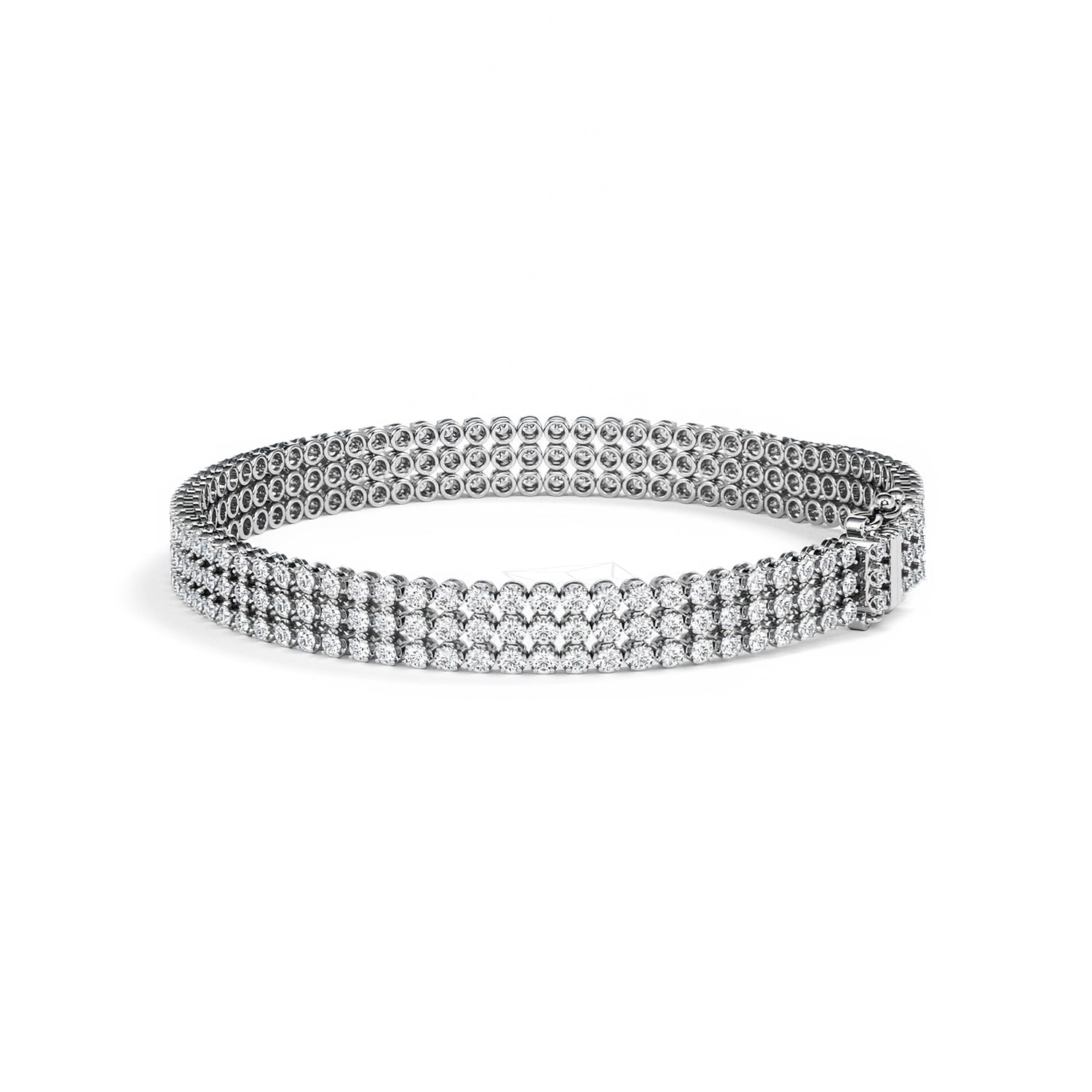 Soirée 4.15ct Round Cut Lab Diamond Tennis Bracelet in 18K White Gold - Image 63