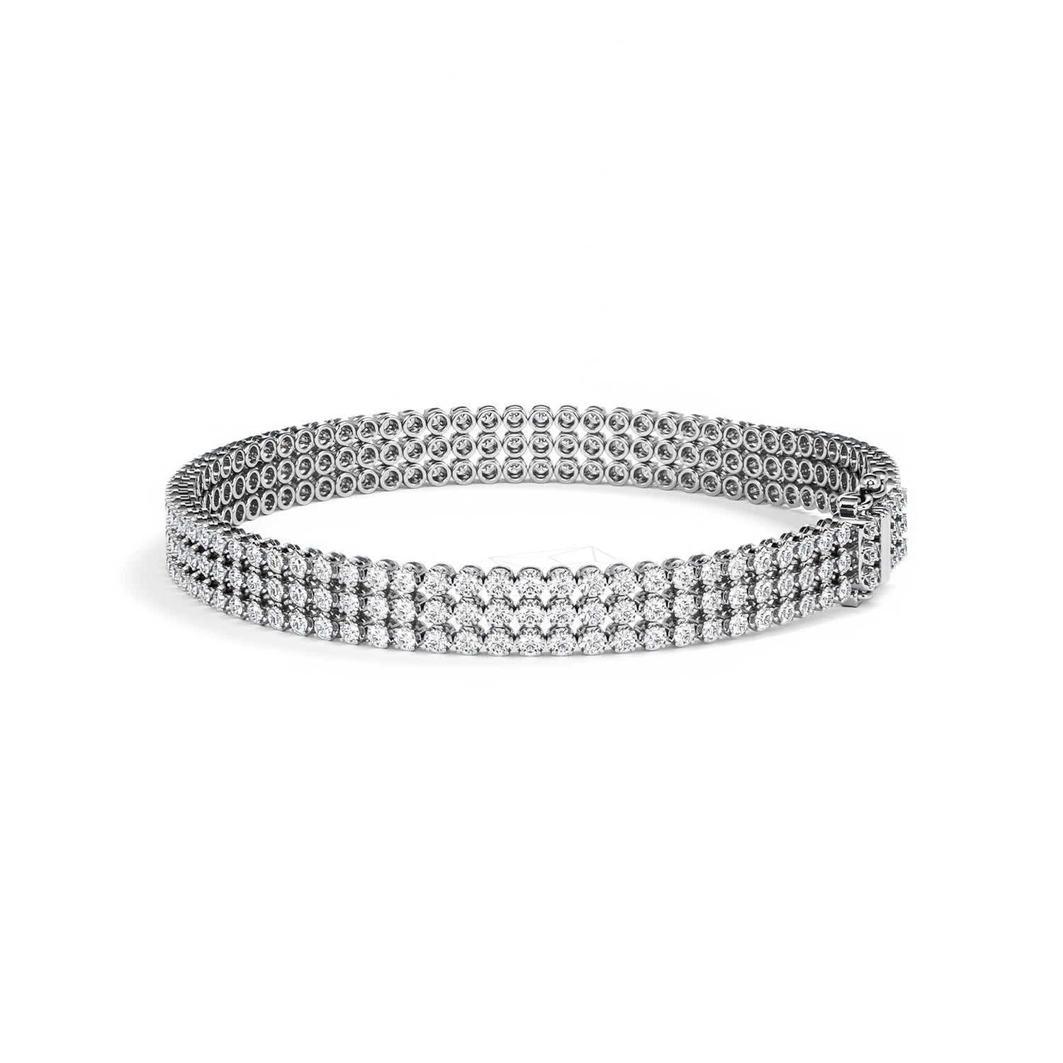 Soirée 4.15ct Round Cut Lab Diamond Tennis Bracelet in 18K White Gold - Image 64