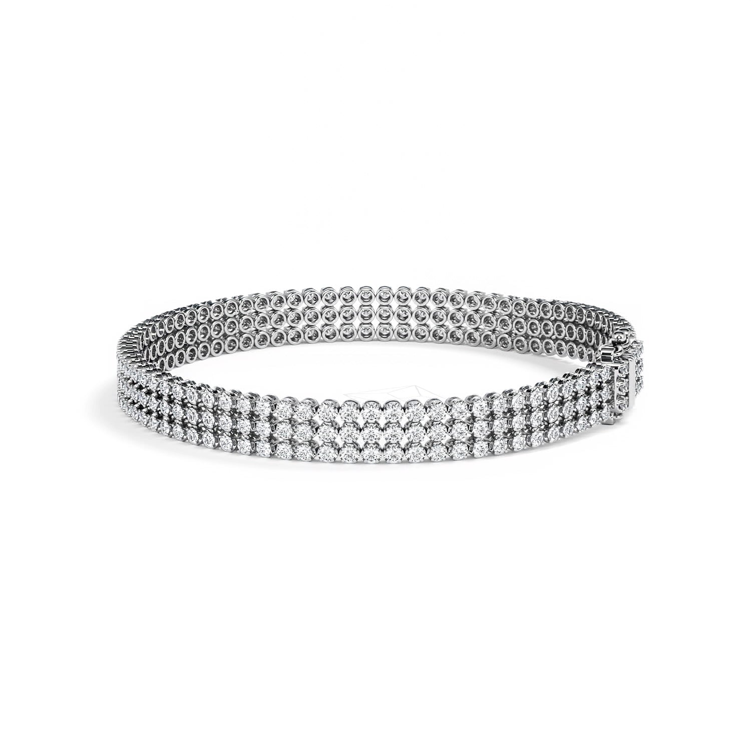 Soirée 4.15ct Round Cut Lab Diamond Tennis Bracelet in 18K White Gold - Image 65