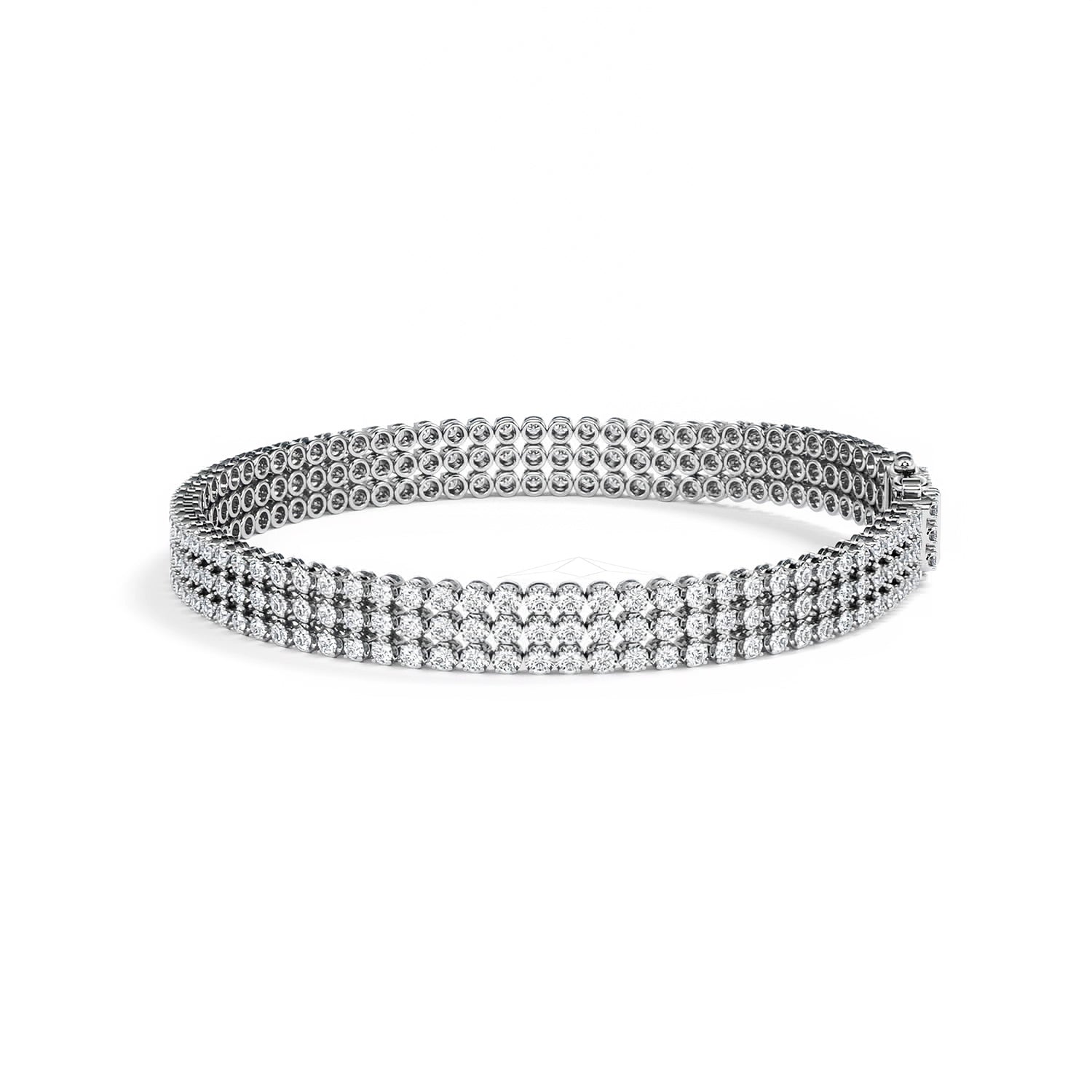 Soirée 4.15ct Round Cut Lab Diamond Tennis Bracelet in 18K White Gold - Image 69