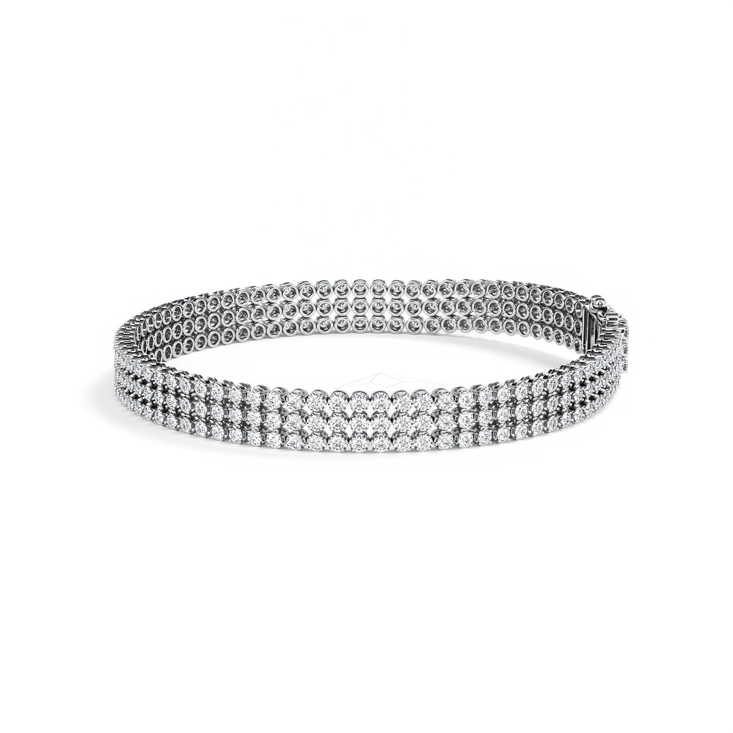 Soirée 4.15ct Round Cut Lab Diamond Tennis Bracelet in 18K White Gold - Image 71