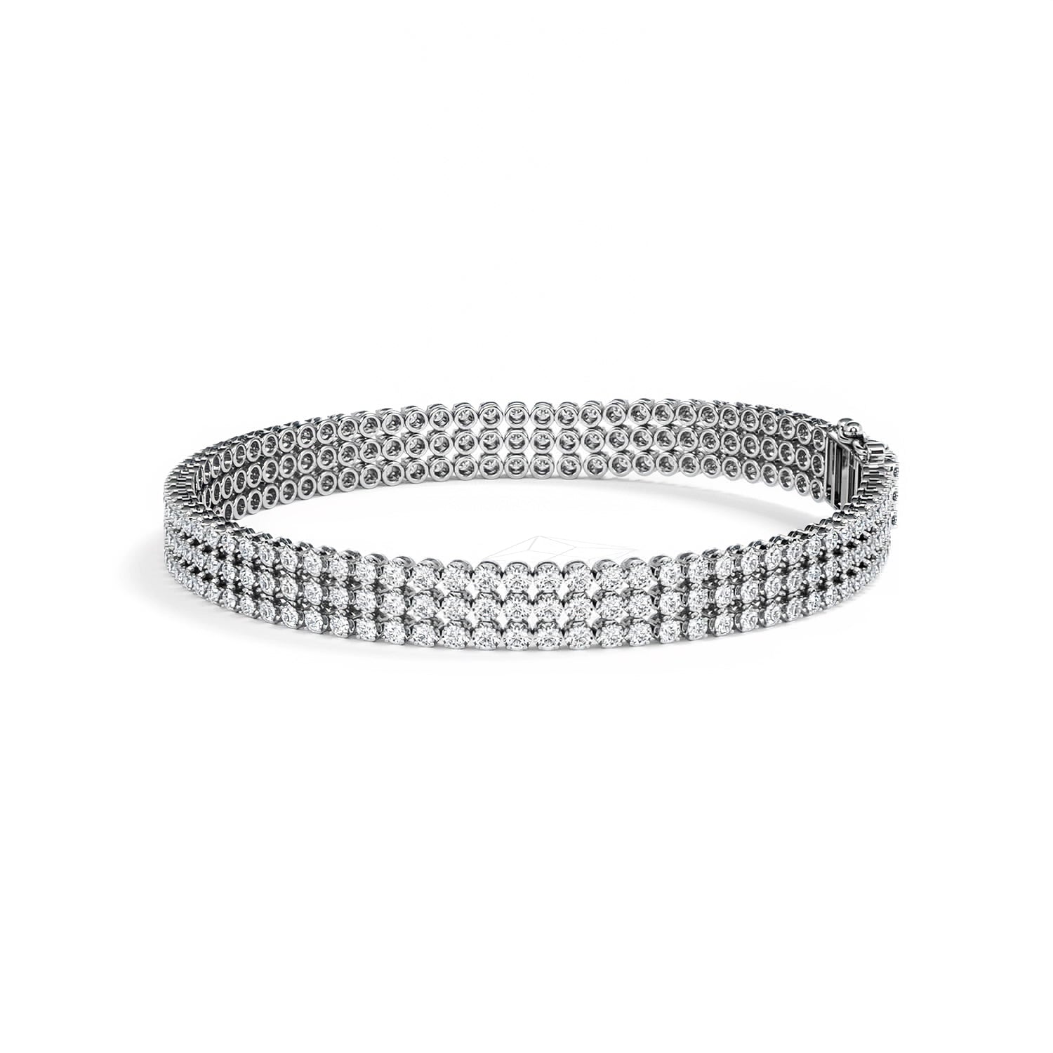 Soirée 4.15ct Round Cut Lab Diamond Tennis Bracelet in 18K White Gold - Image 72