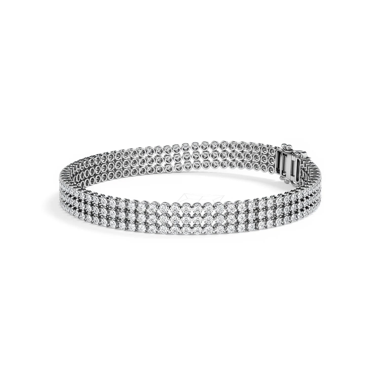 Soirée 4.15ct Round Cut Lab Diamond Tennis Bracelet in 18K White Gold - Image 76