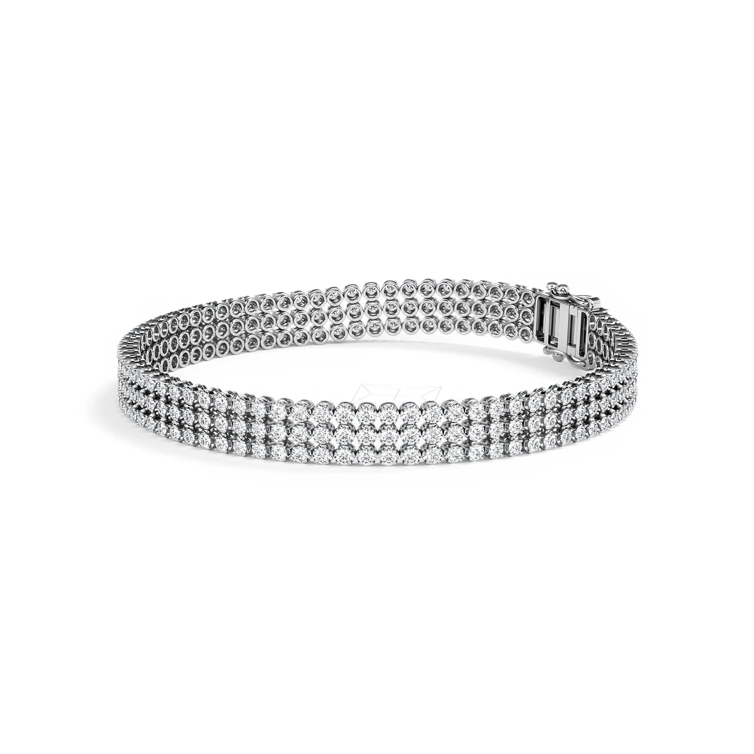 Soirée 4.15ct Round Cut Lab Diamond Tennis Bracelet in 18K White Gold - Image 77