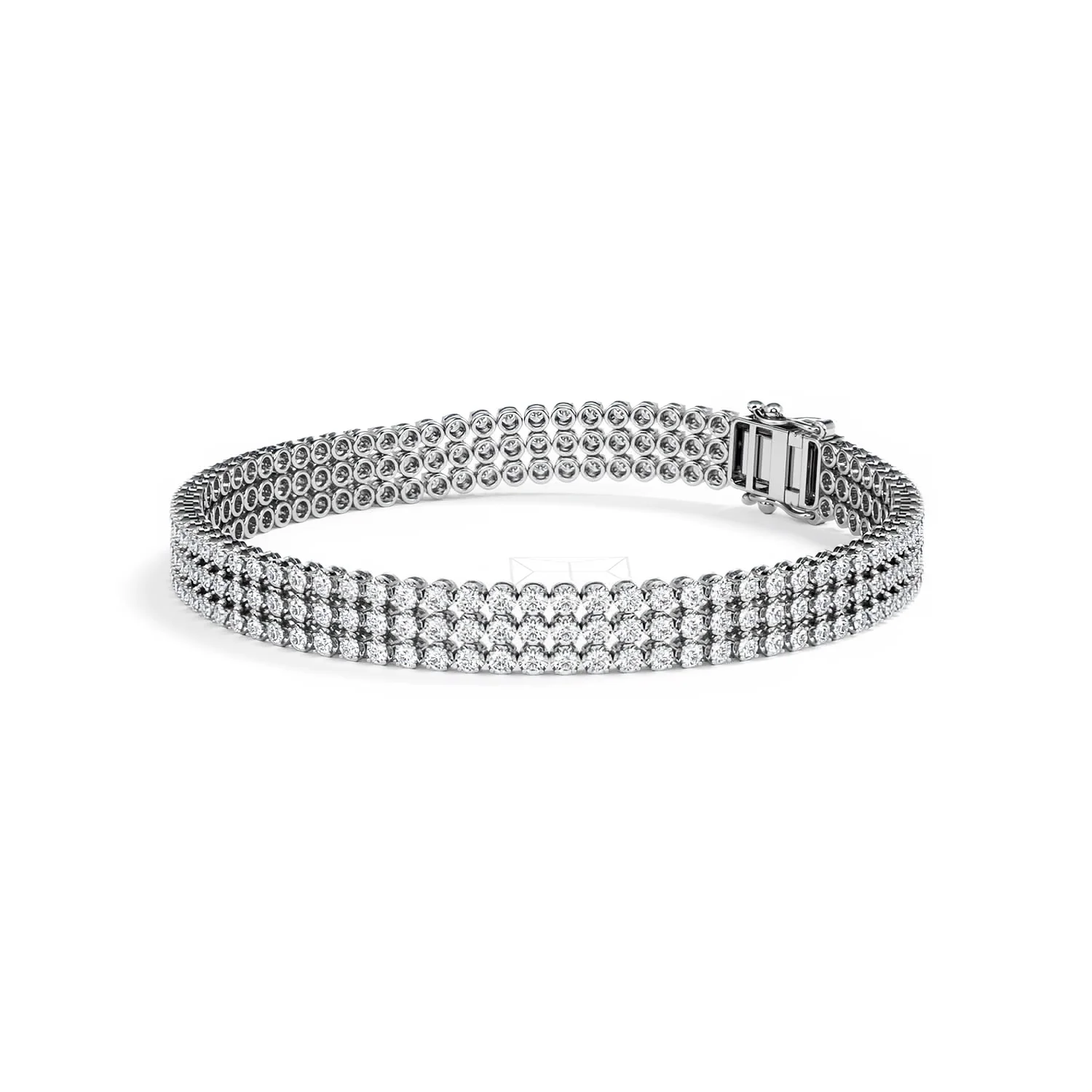 Soirée 4.15ct Round Cut Lab Diamond Tennis Bracelet in 18K White Gold - Image 79