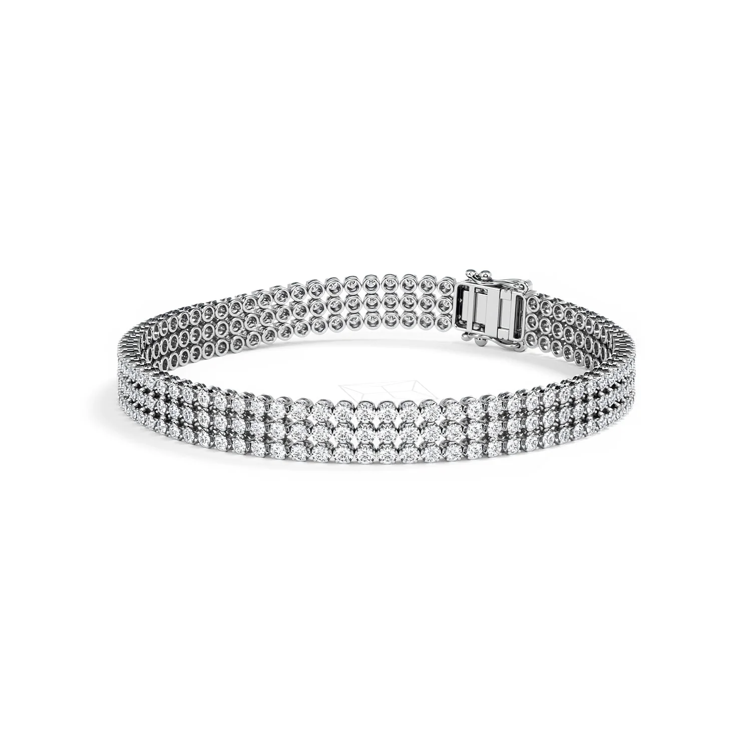 Soirée 4.15ct Round Cut Lab Diamond Tennis Bracelet in 18K White Gold - Image 82