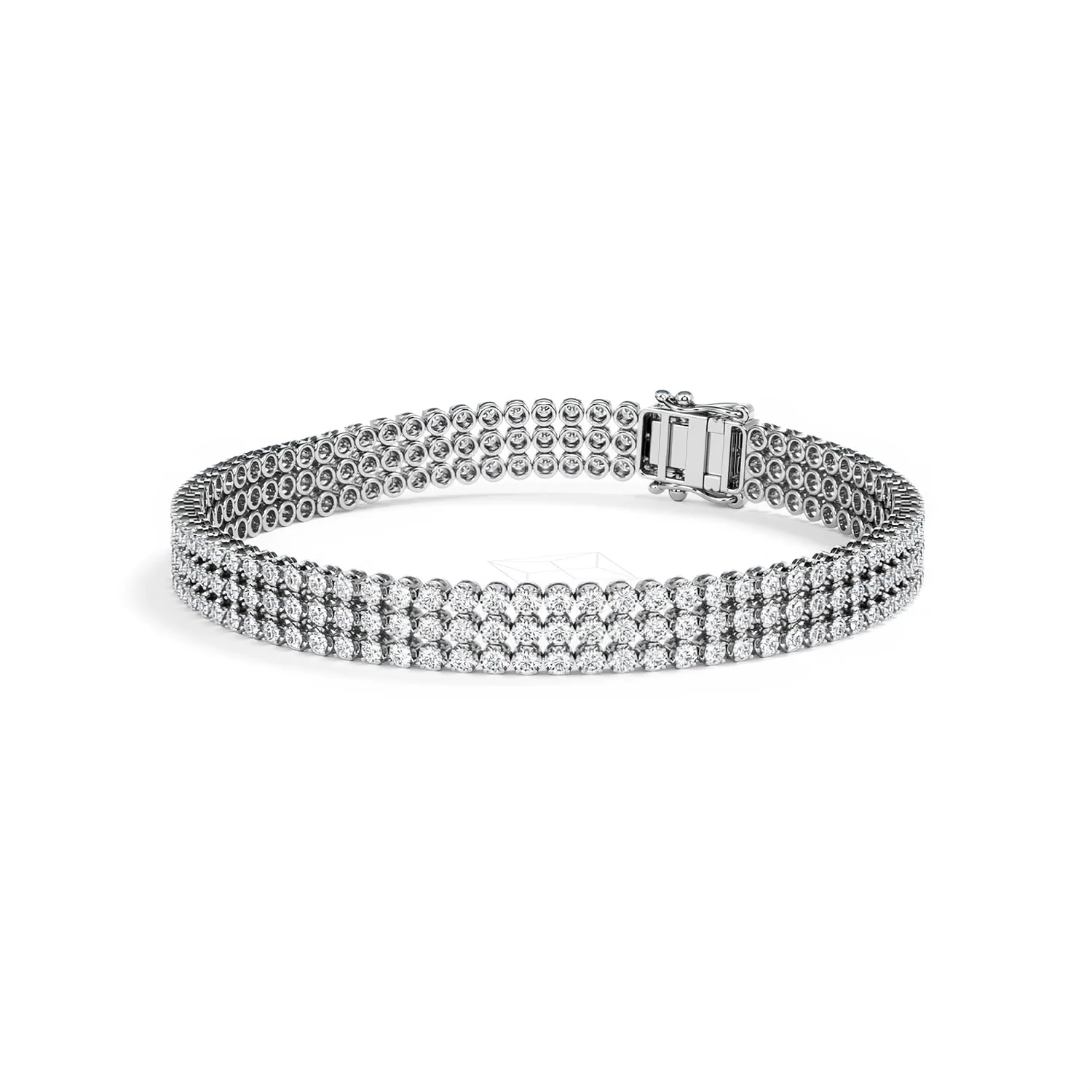 Soirée 4.15ct Round Cut Lab Diamond Tennis Bracelet in 18K White Gold - Image 83
