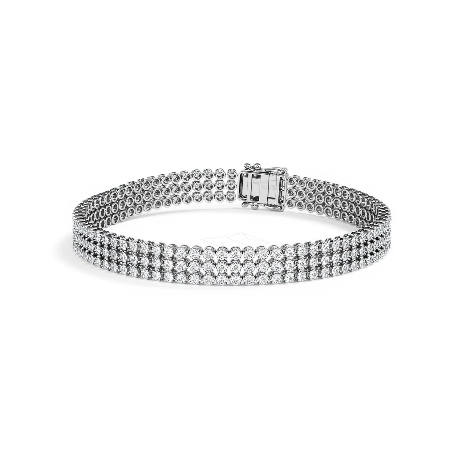 Soirée 4.15ct Round Cut Lab Diamond Tennis Bracelet in 18K White Gold - Image 86