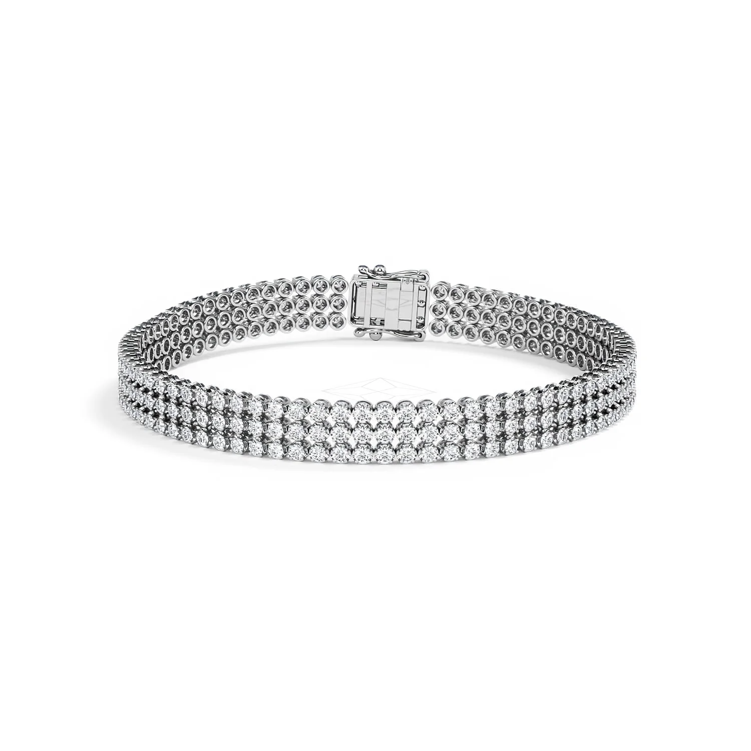 Soirée 4.15ct Round Cut Lab Diamond Tennis Bracelet in 18K White Gold - Image 88