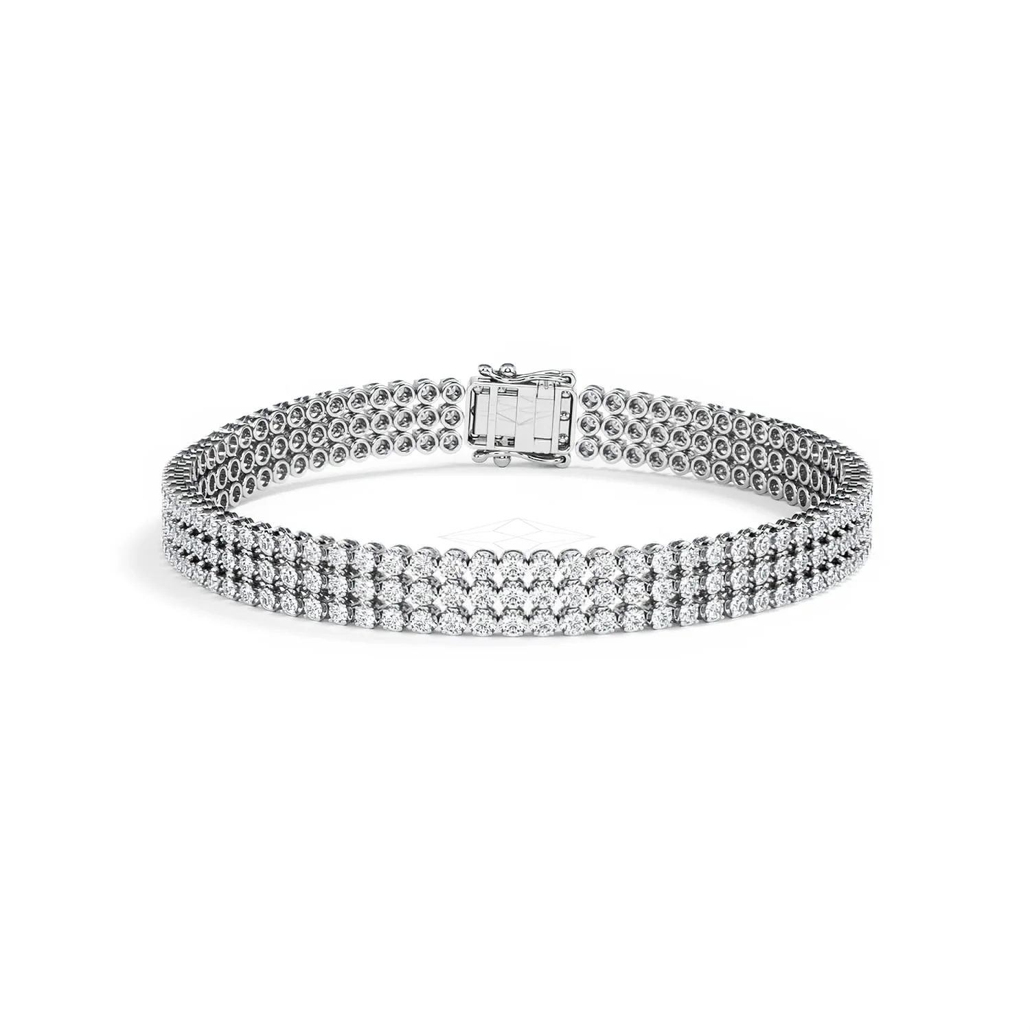 Soirée 4.15ct Round Cut Lab Diamond Tennis Bracelet in 18K White Gold - Image 9