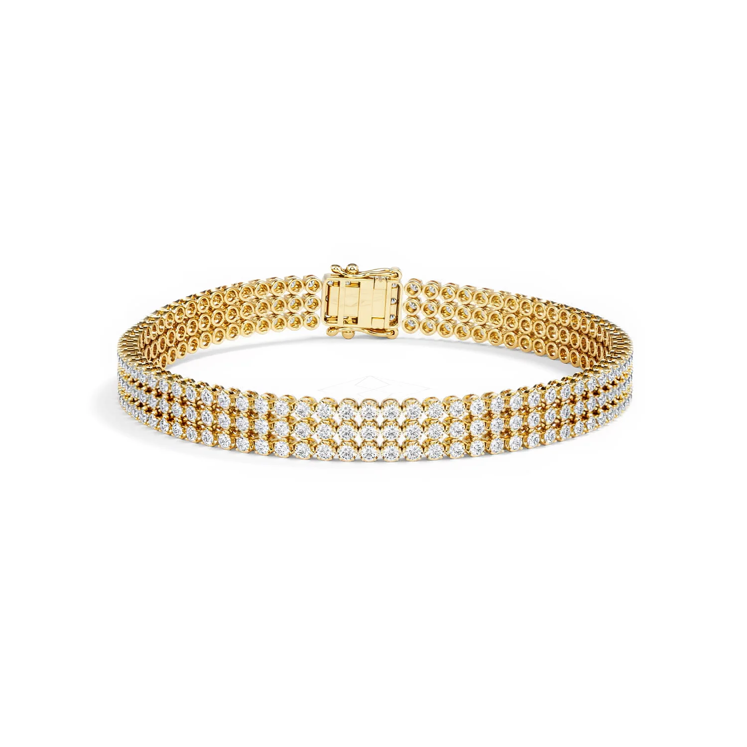 Soirée 4.15ct Round Cut Lab Diamond Tennis Bracelet in 18K Yellow Gold - Image 10