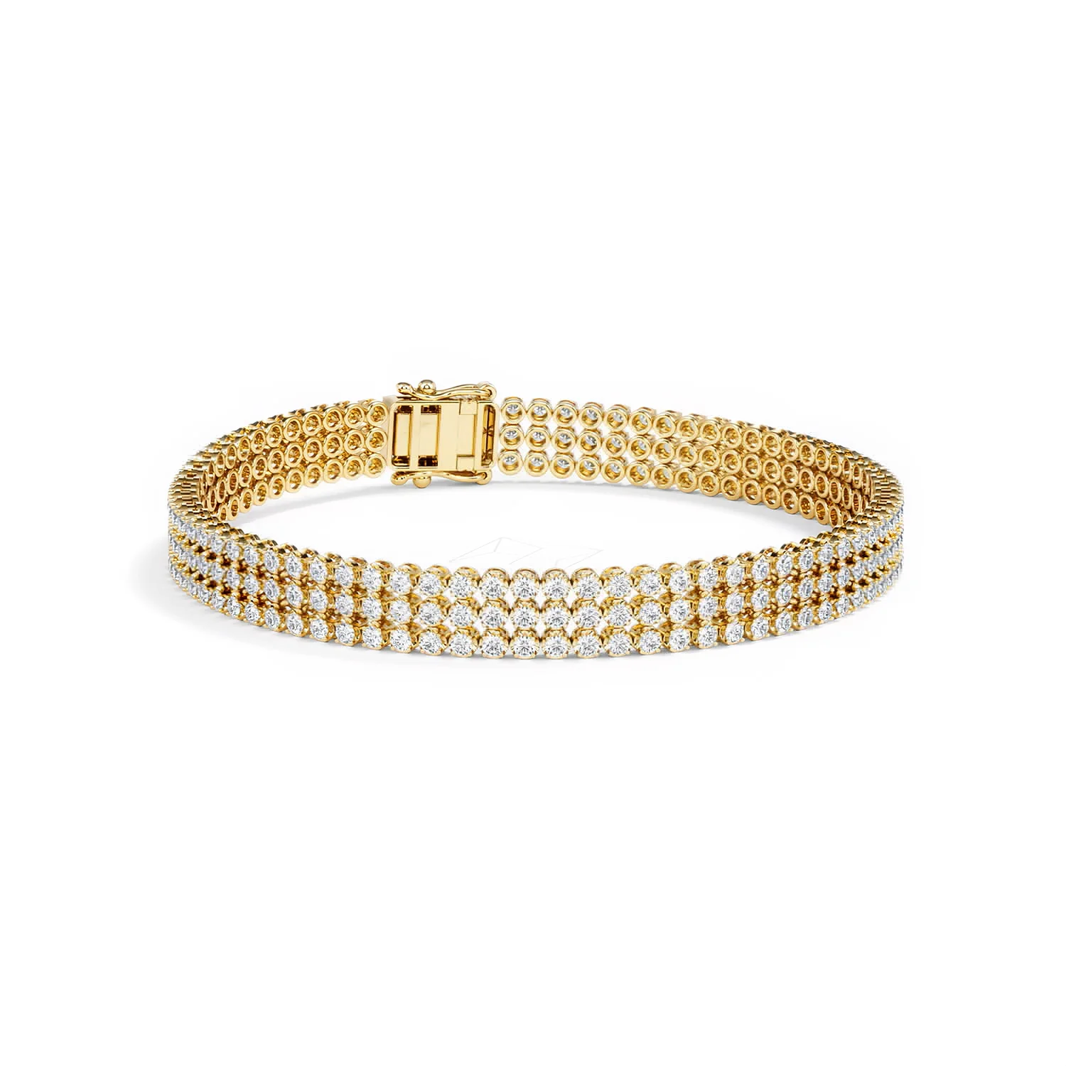 Soirée 4.15ct Round Cut Lab Diamond Tennis Bracelet in 18K Yellow Gold - Image 13