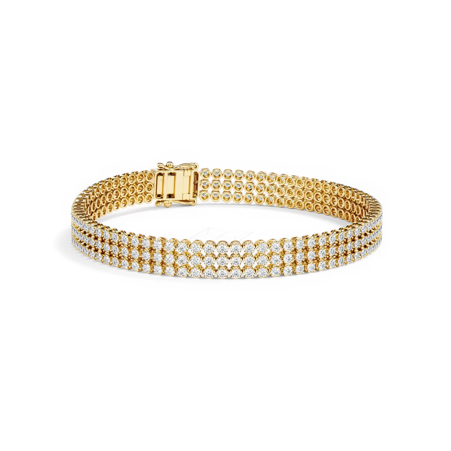 Soirée 4.15ct Round Cut Lab Diamond Tennis Bracelet in 18K Yellow Gold - Image 14
