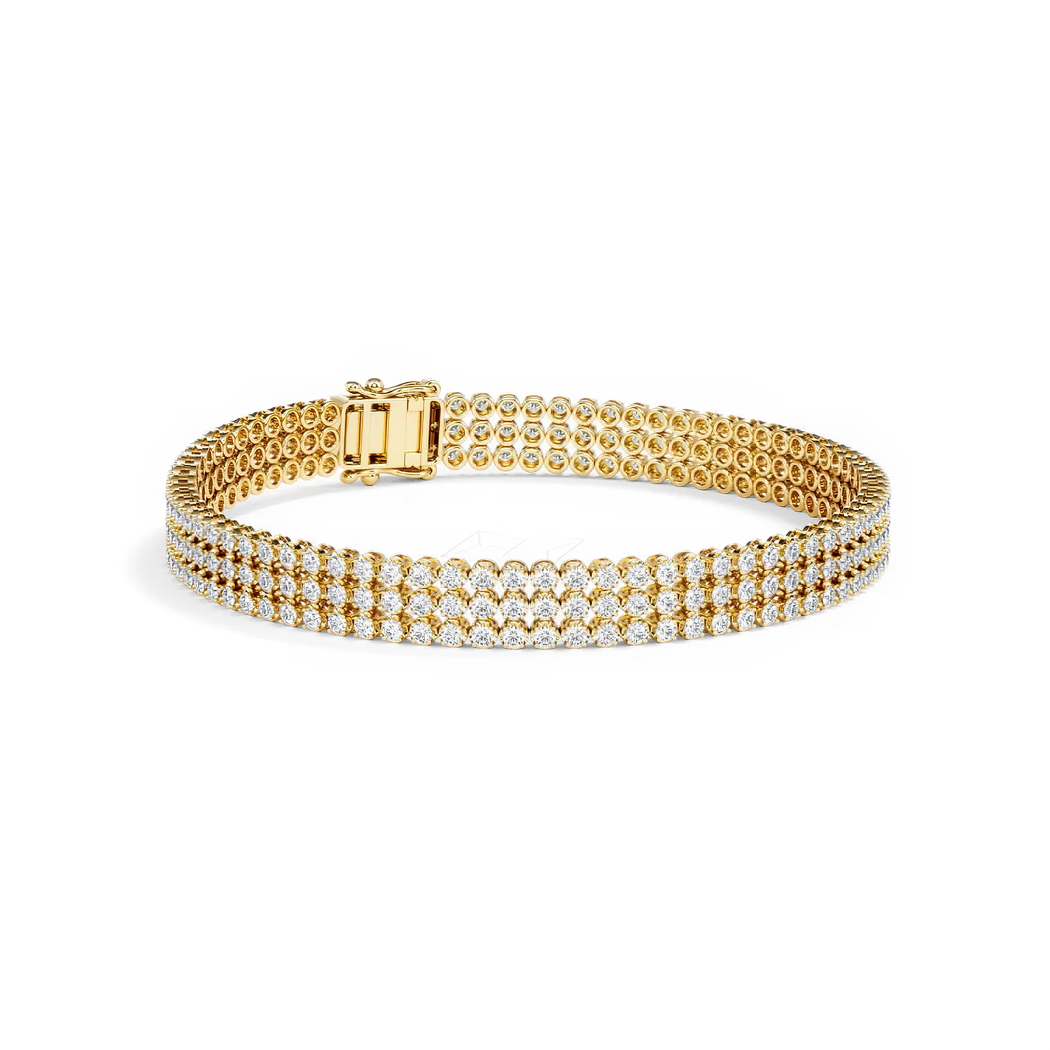 Soirée 4.15ct Round Cut Lab Diamond Tennis Bracelet in 18K Yellow Gold - Image 15