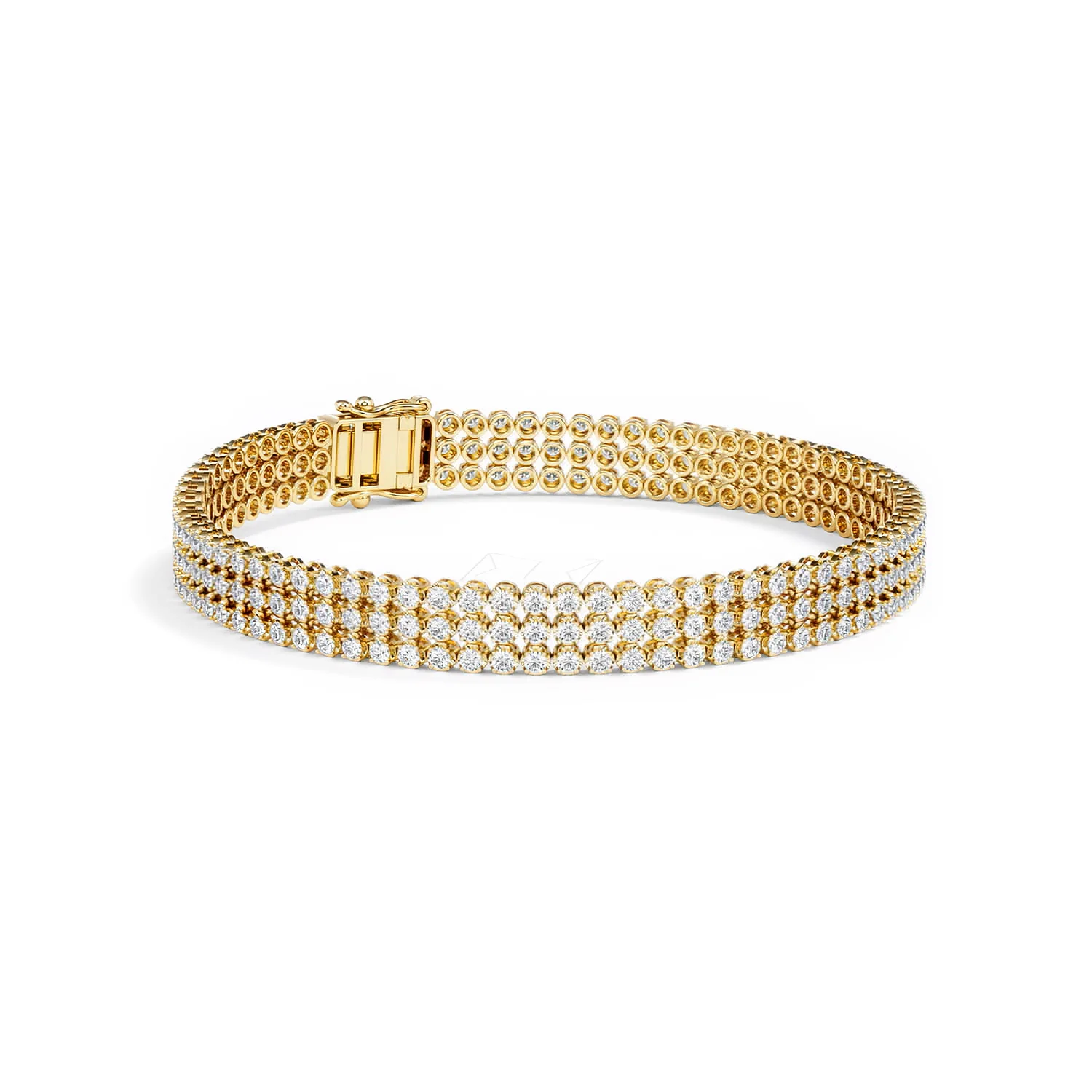 Soirée 4.15ct Round Cut Lab Diamond Tennis Bracelet in 18K Yellow Gold - Image 16