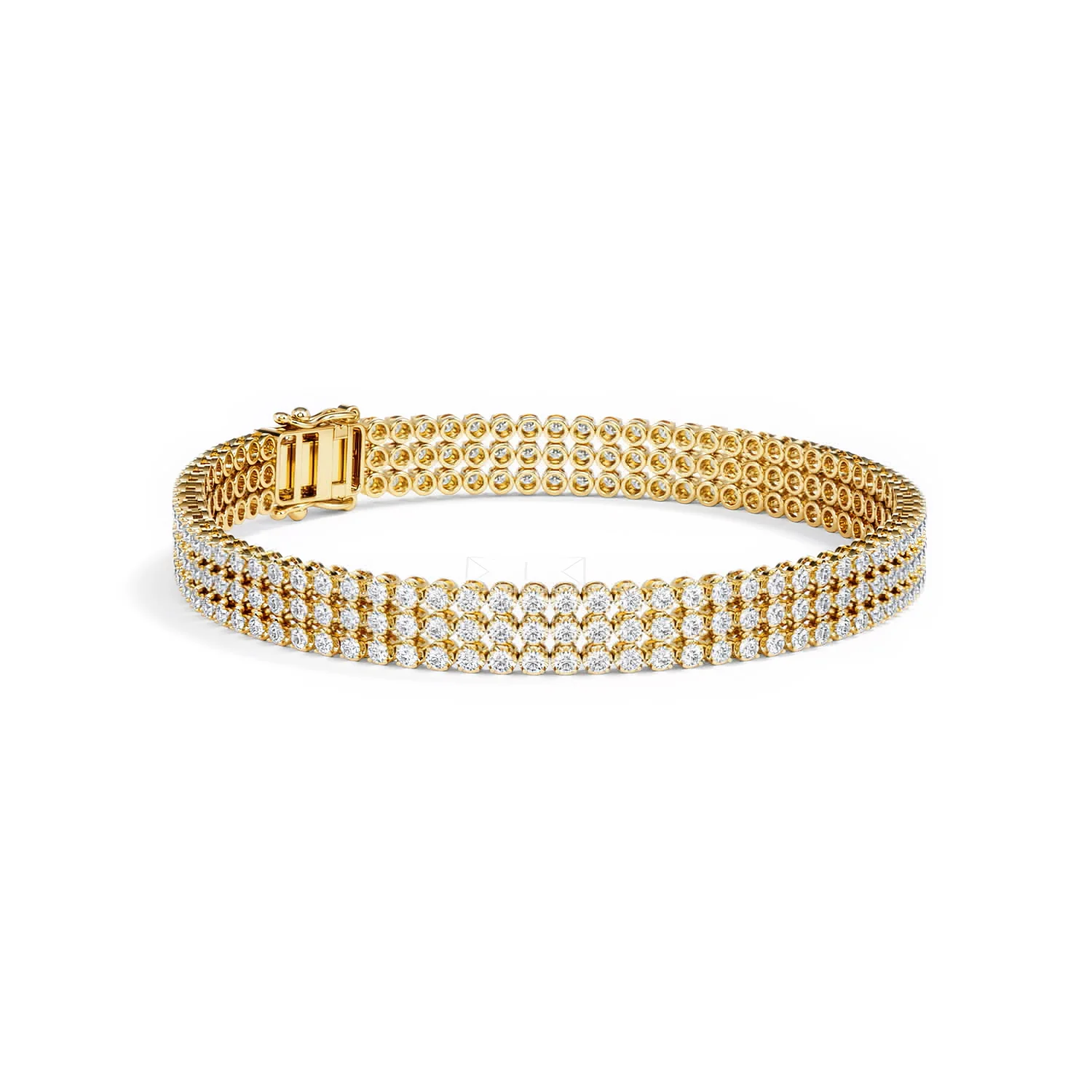 Soirée 4.15ct Round Cut Lab Diamond Tennis Bracelet in 18K Yellow Gold - Image 19