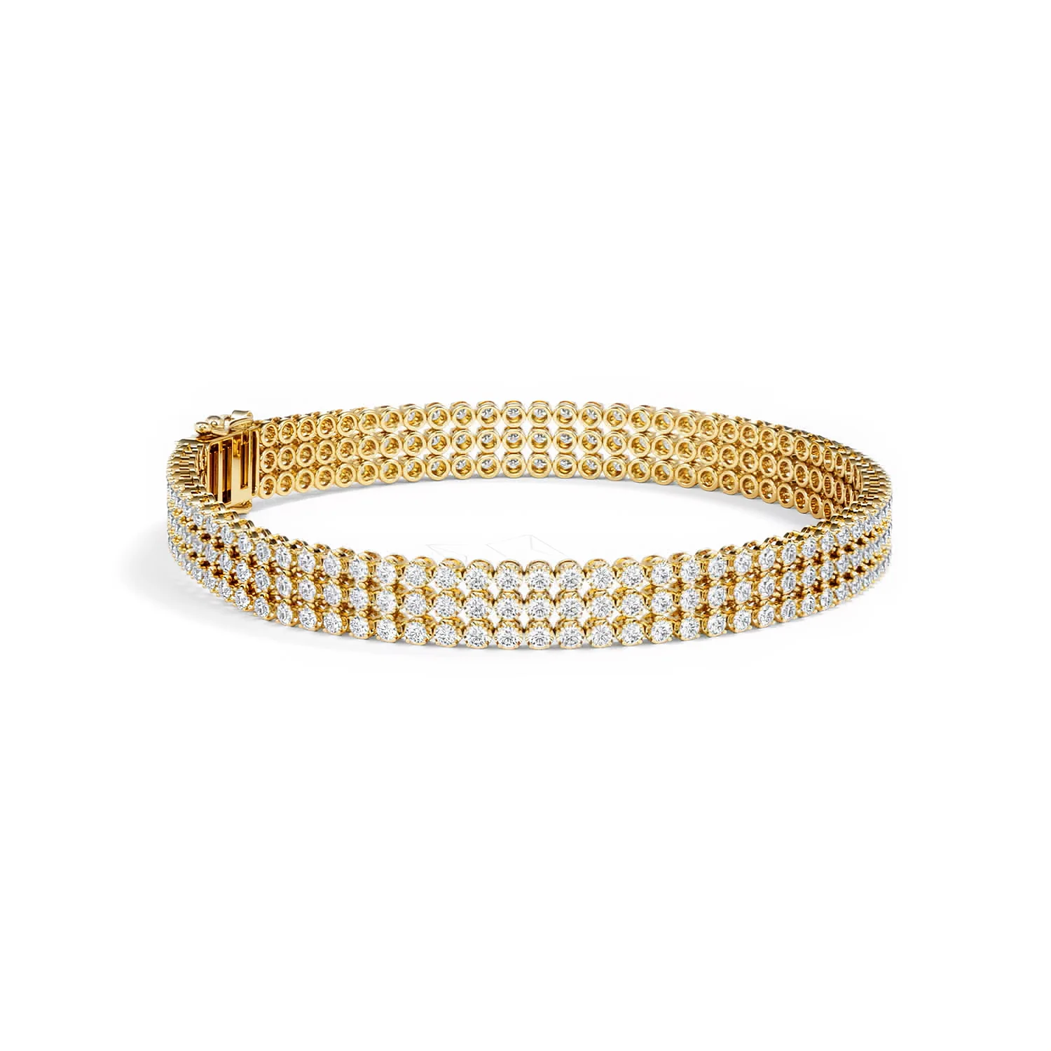 Soirée 4.15ct Round Cut Lab Diamond Tennis Bracelet in 18K Yellow Gold - Image 24