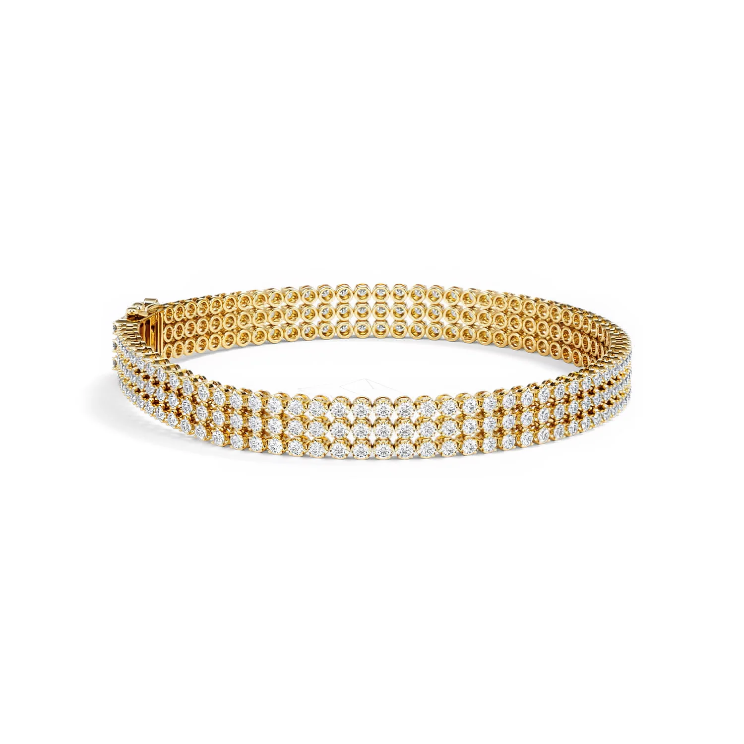 Soirée 4.15ct Round Cut Lab Diamond Tennis Bracelet in 18K Yellow Gold - Image 26