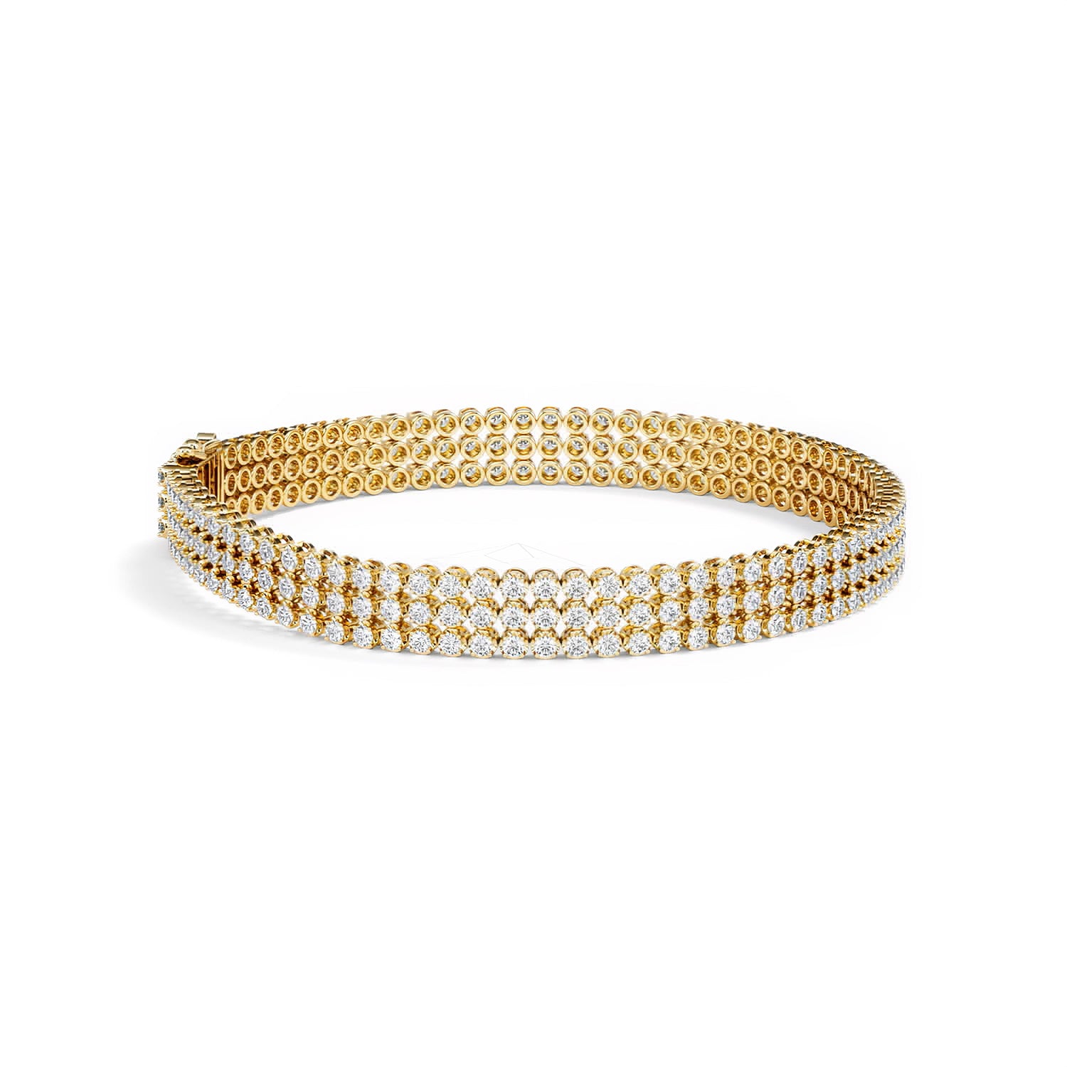Soirée 4.15ct Round Cut Lab Diamond Tennis Bracelet in 18K Yellow Gold - Image 27