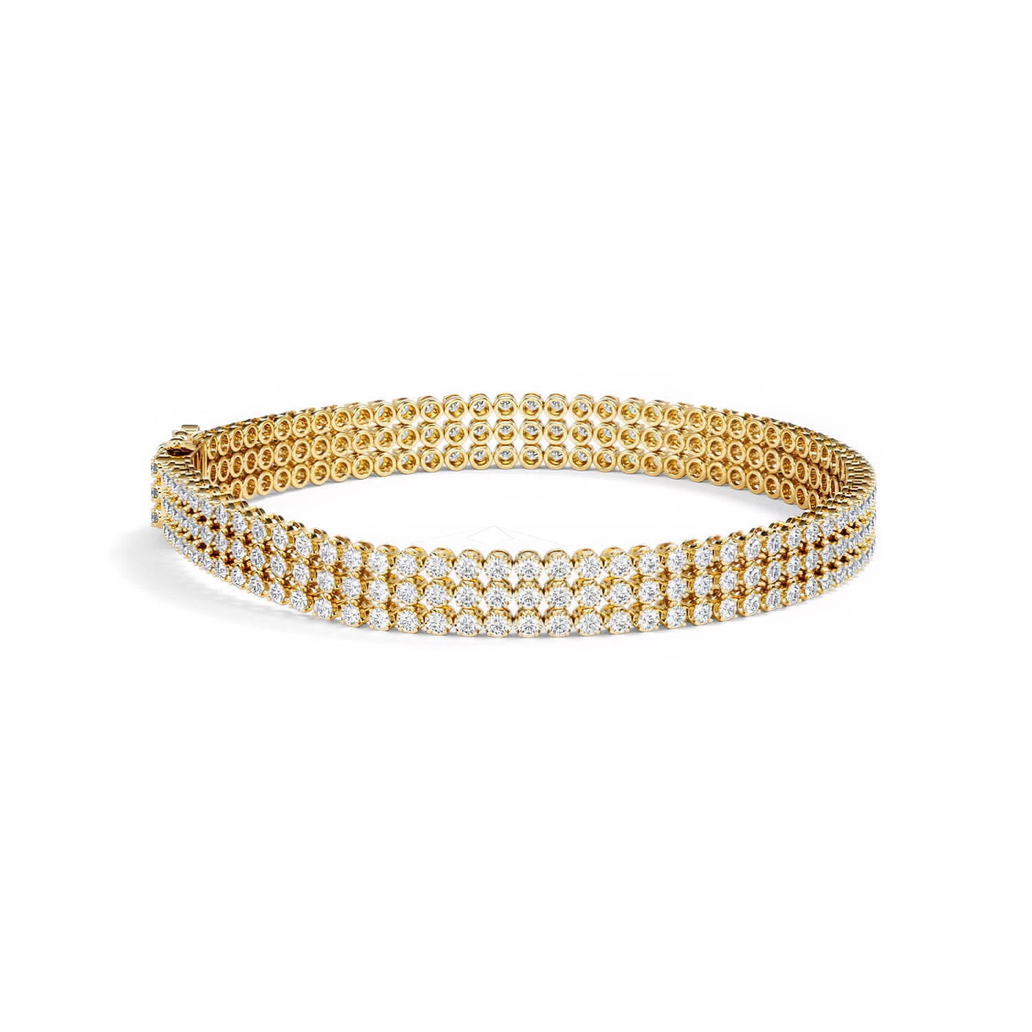 Soirée 4.15ct Round Cut Lab Diamond Tennis Bracelet in 18K Yellow Gold - Image 28