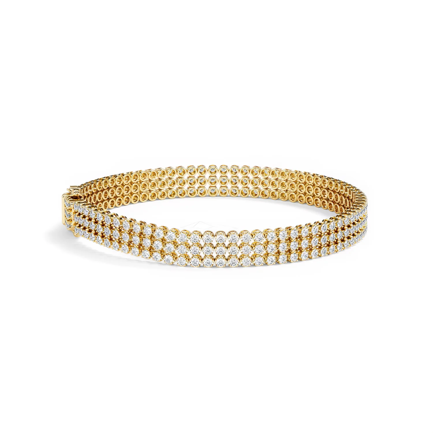 Soirée 4.15ct Round Cut Lab Diamond Tennis Bracelet in 18K Yellow Gold - Image 31