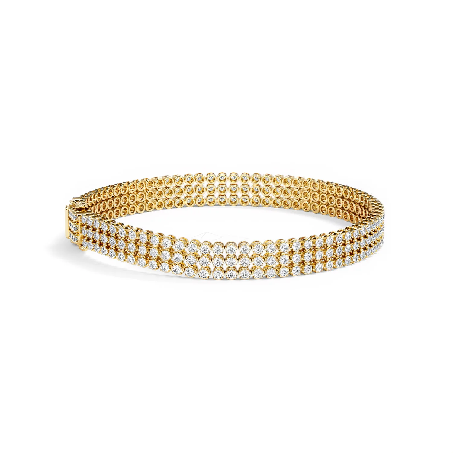 Soirée 4.15ct Round Cut Lab Diamond Tennis Bracelet in 18K Yellow Gold - Image 32