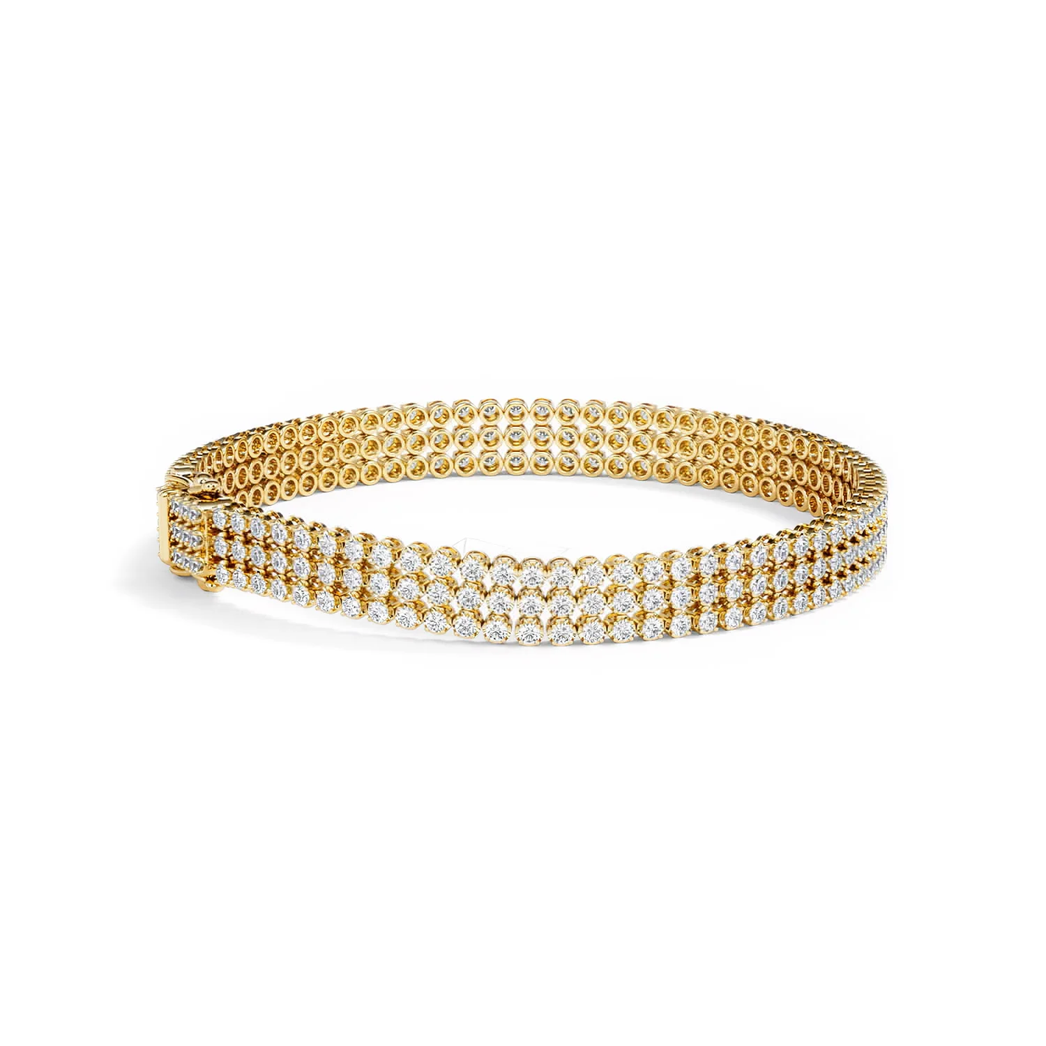 Soirée 4.15ct Round Cut Lab Diamond Tennis Bracelet in 18K Yellow Gold - Image 34