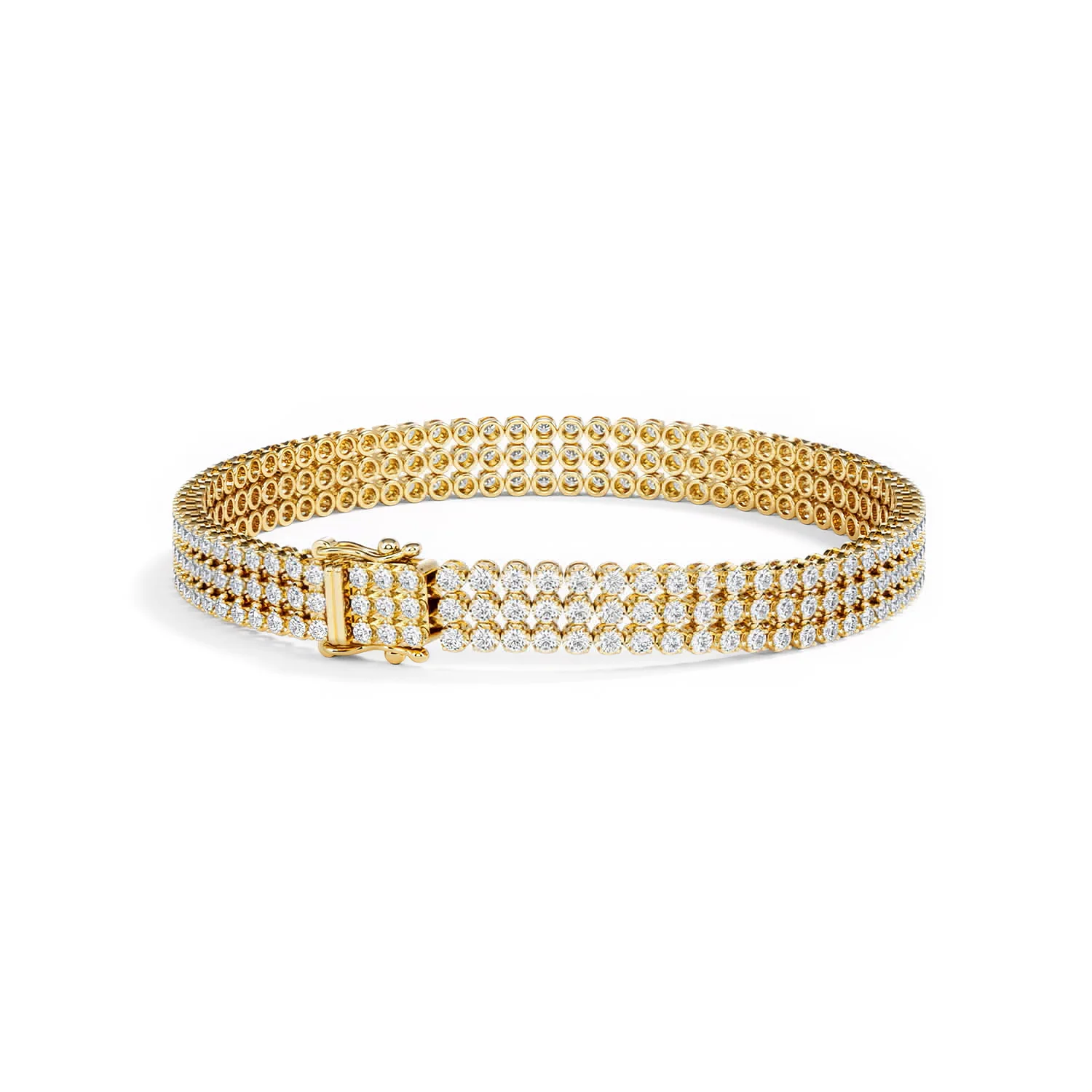 Soirée 4.15ct Round Cut Lab Diamond Tennis Bracelet in 18K Yellow Gold - Image 43