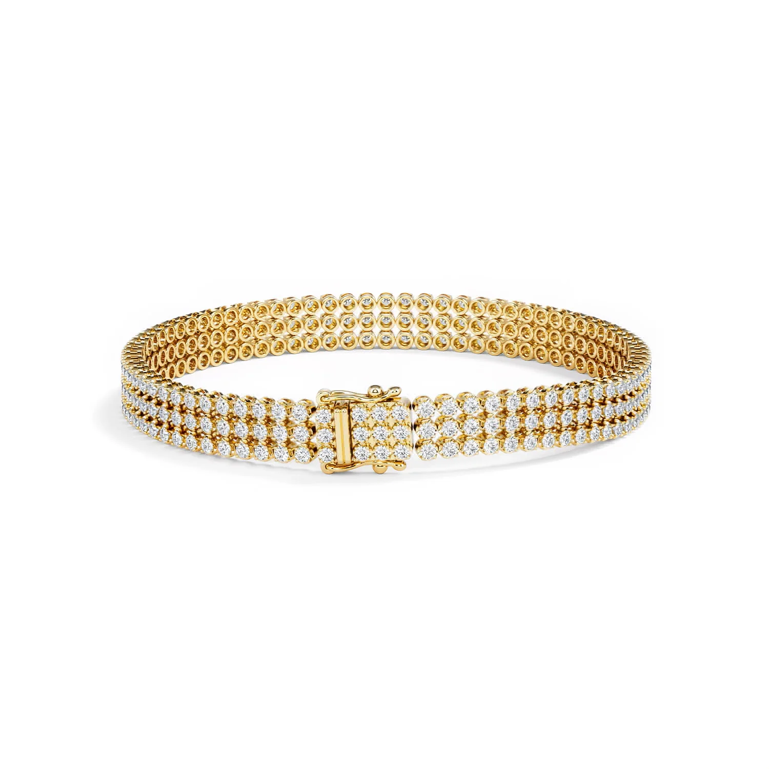 Soirée 4.15ct Round Cut Lab Diamond Tennis Bracelet in 18K Yellow Gold - Image 48