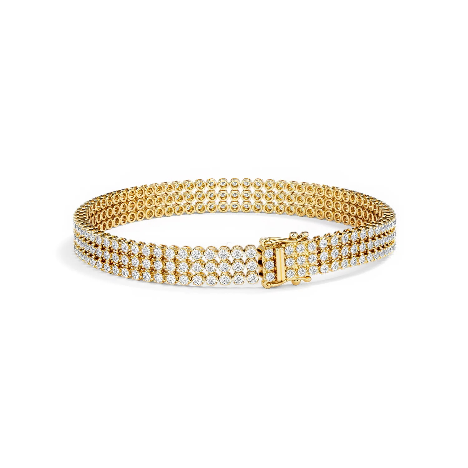 Soirée 4.15ct Round Cut Lab Diamond Tennis Bracelet in 18K Yellow Gold - Image 53
