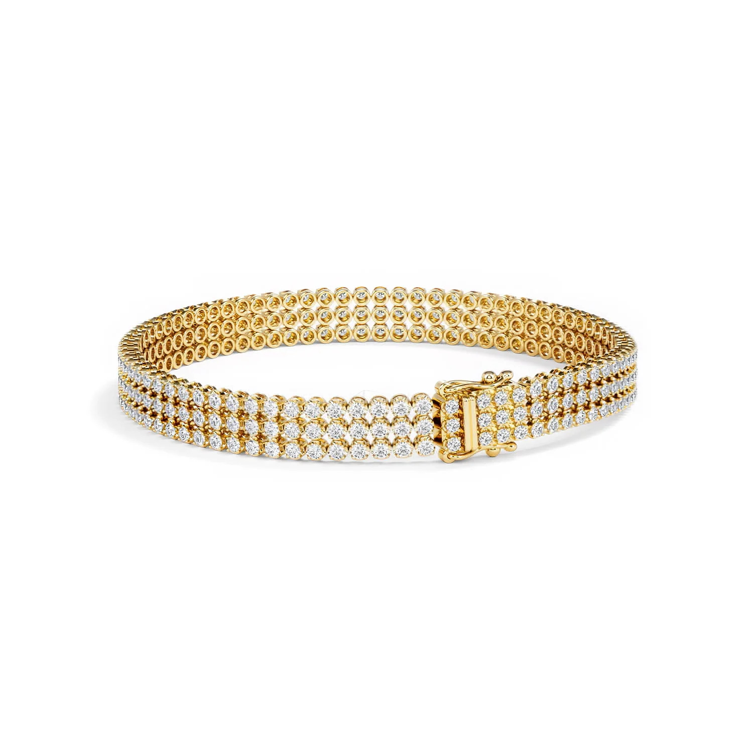 Soirée 4.15ct Round Cut Lab Diamond Tennis Bracelet in 18K Yellow Gold - Image 54
