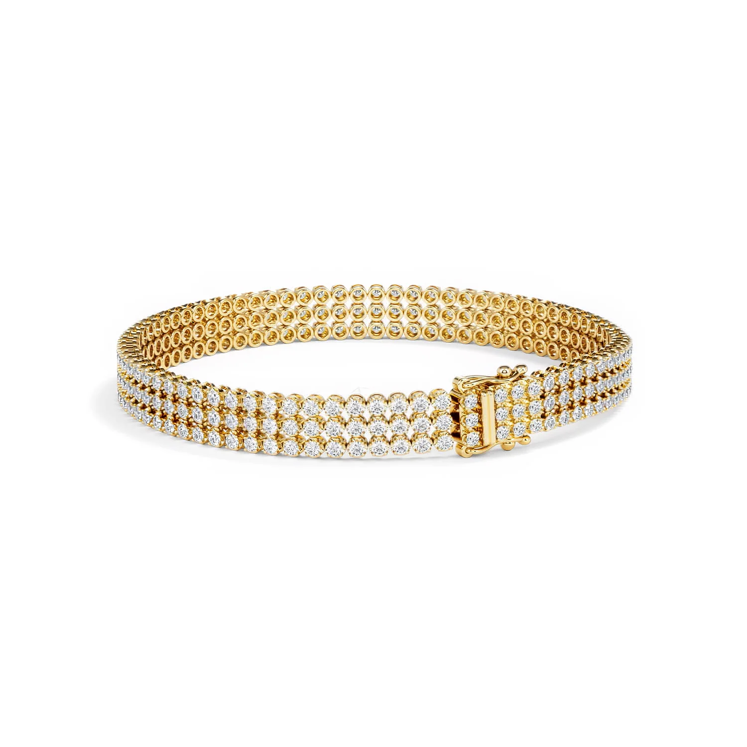 Soirée 4.15ct Round Cut Lab Diamond Tennis Bracelet in 18K Yellow Gold - Image 55