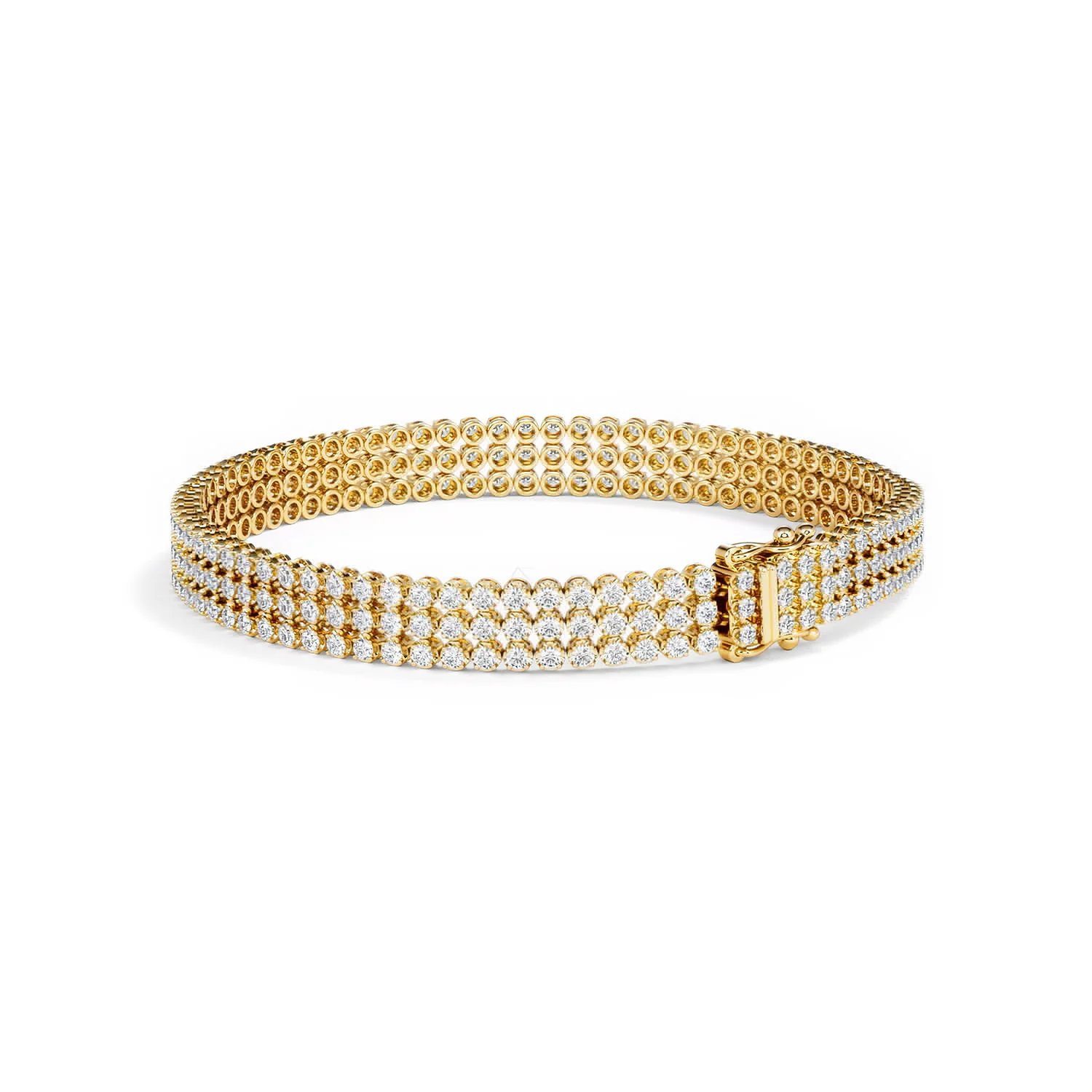 Soirée 4.15ct Round Cut Lab Diamond Tennis Bracelet in 18K Yellow Gold - Image 57