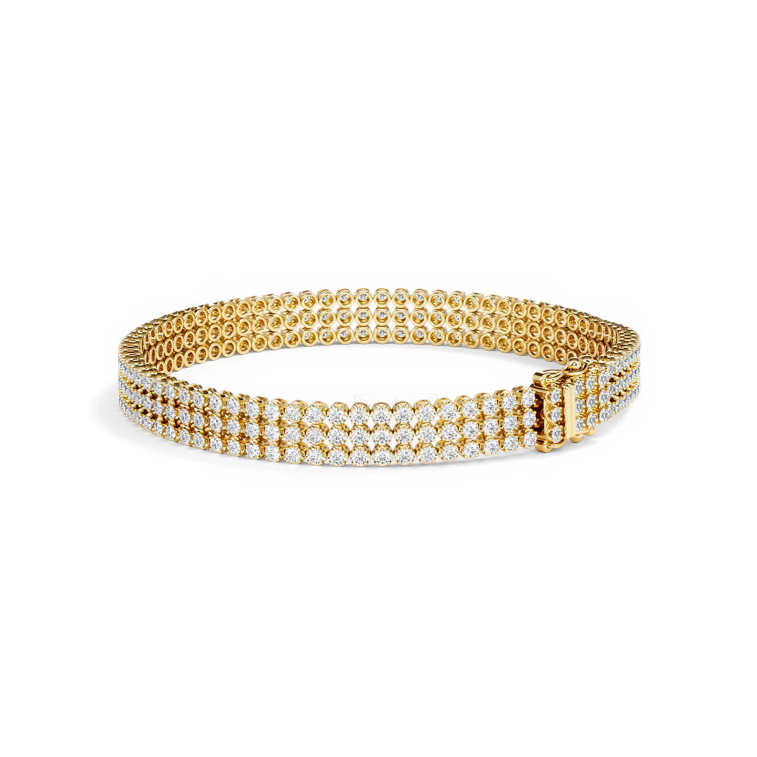 Soirée 4.15ct Round Cut Lab Diamond Tennis Bracelet in 18K Yellow Gold - Image 59