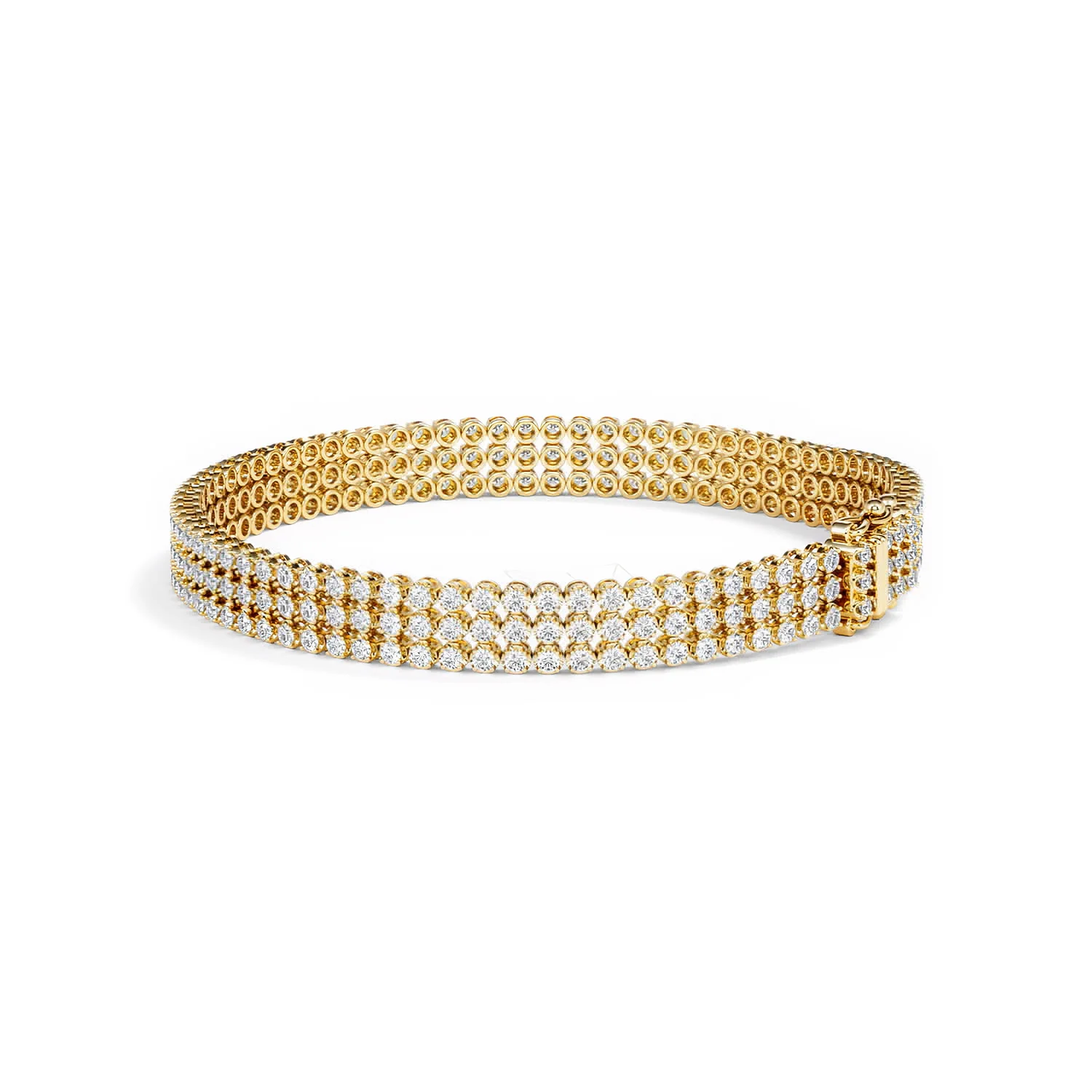 Soirée 4.15ct Round Cut Lab Diamond Tennis Bracelet in 18K Yellow Gold - Image 62