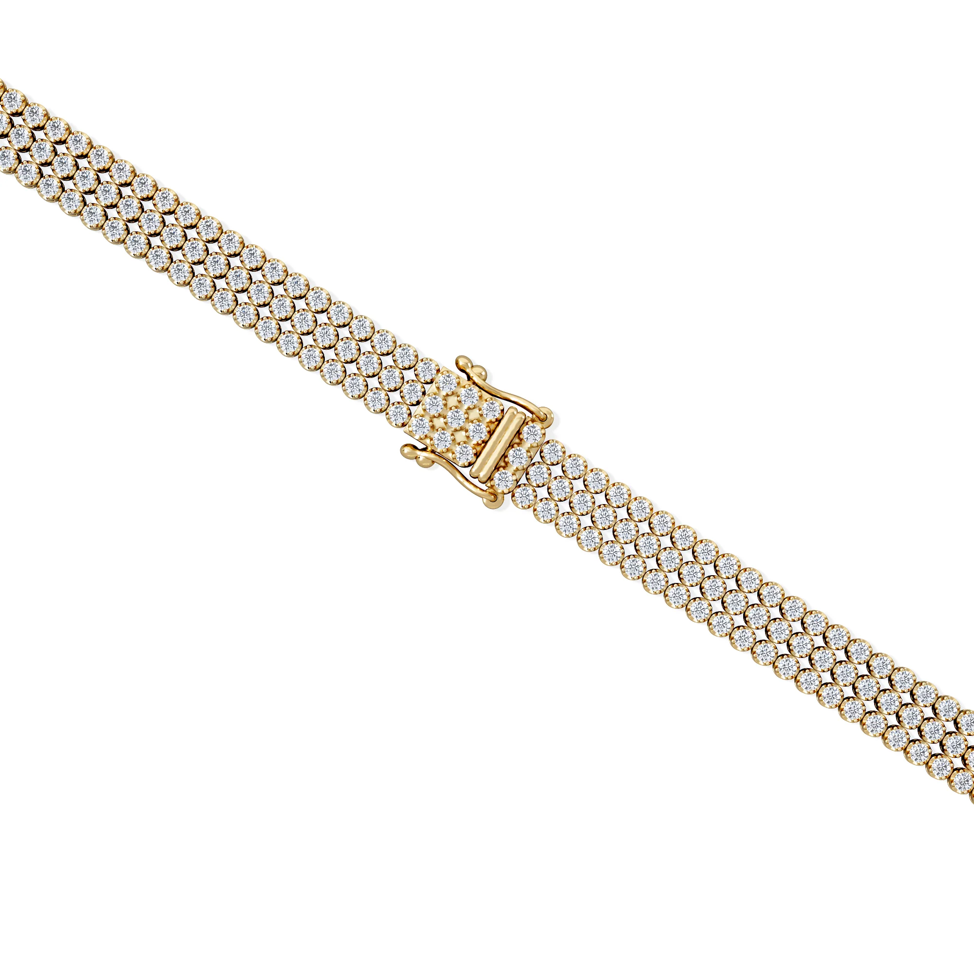 Soirée 4.15ct Round Cut Lab Diamond Tennis Bracelet in 18K Yellow Gold - Image 7