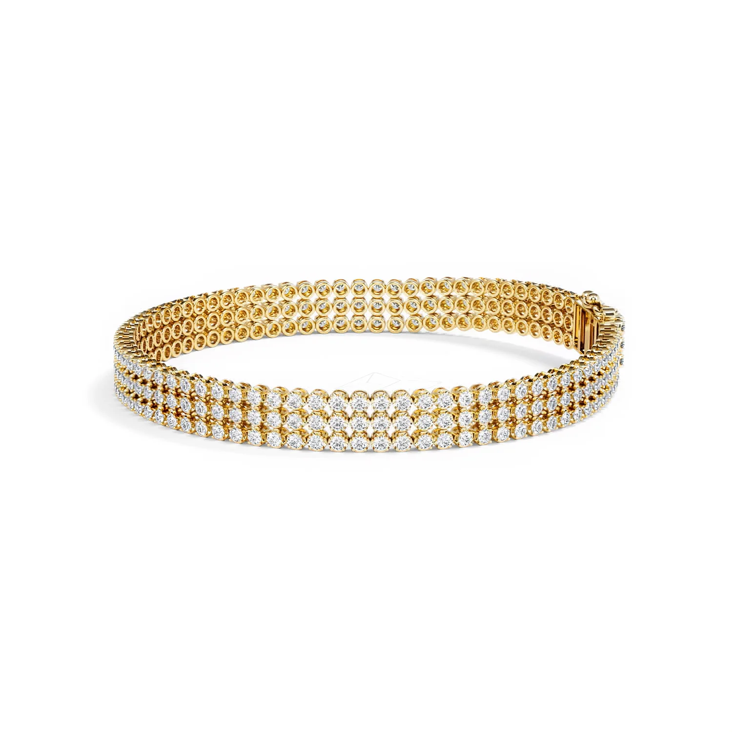 Soirée 4.15ct Round Cut Lab Diamond Tennis Bracelet in 18K Yellow Gold - Image 72