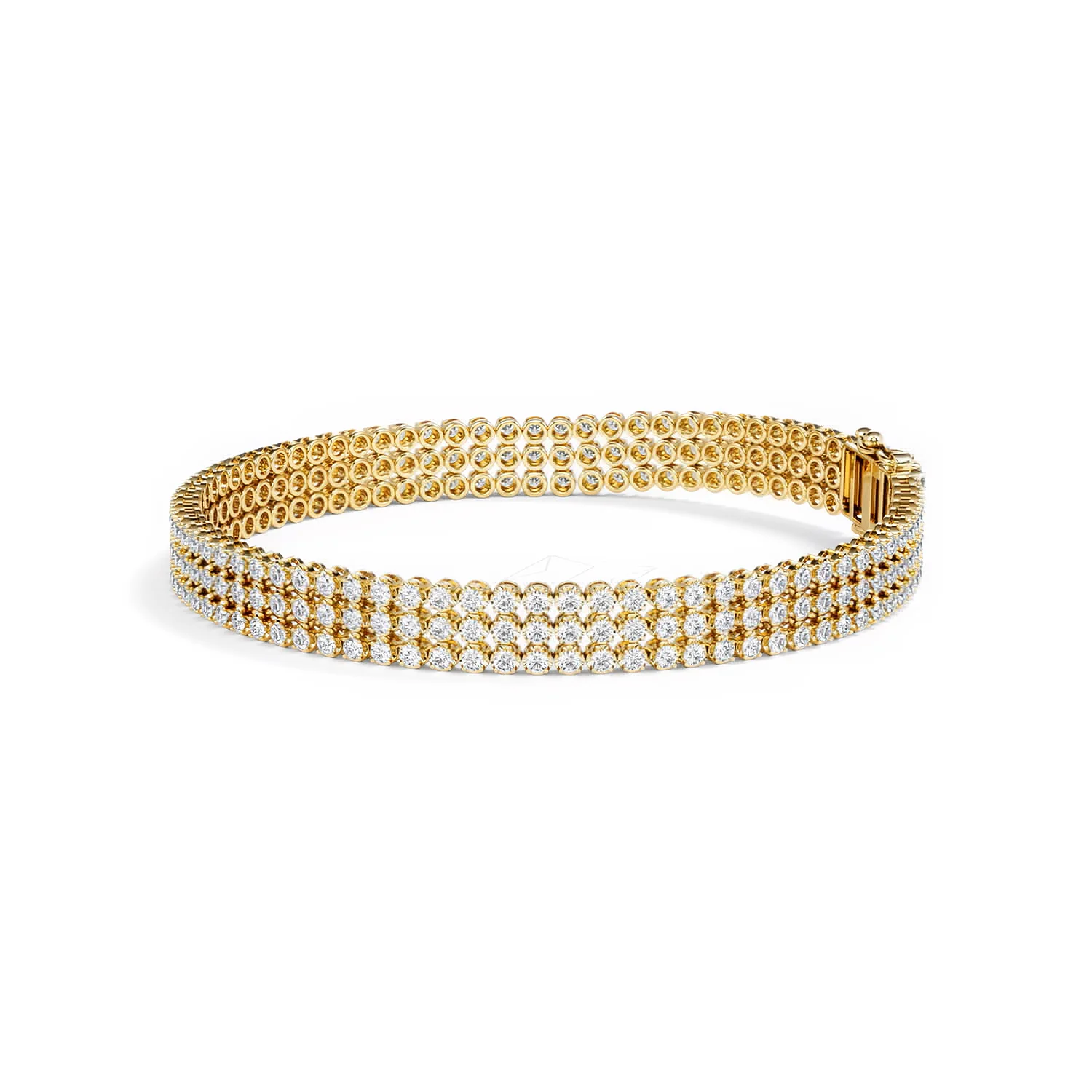 Soirée 4.15ct Round Cut Lab Diamond Tennis Bracelet in 18K Yellow Gold - Image 73