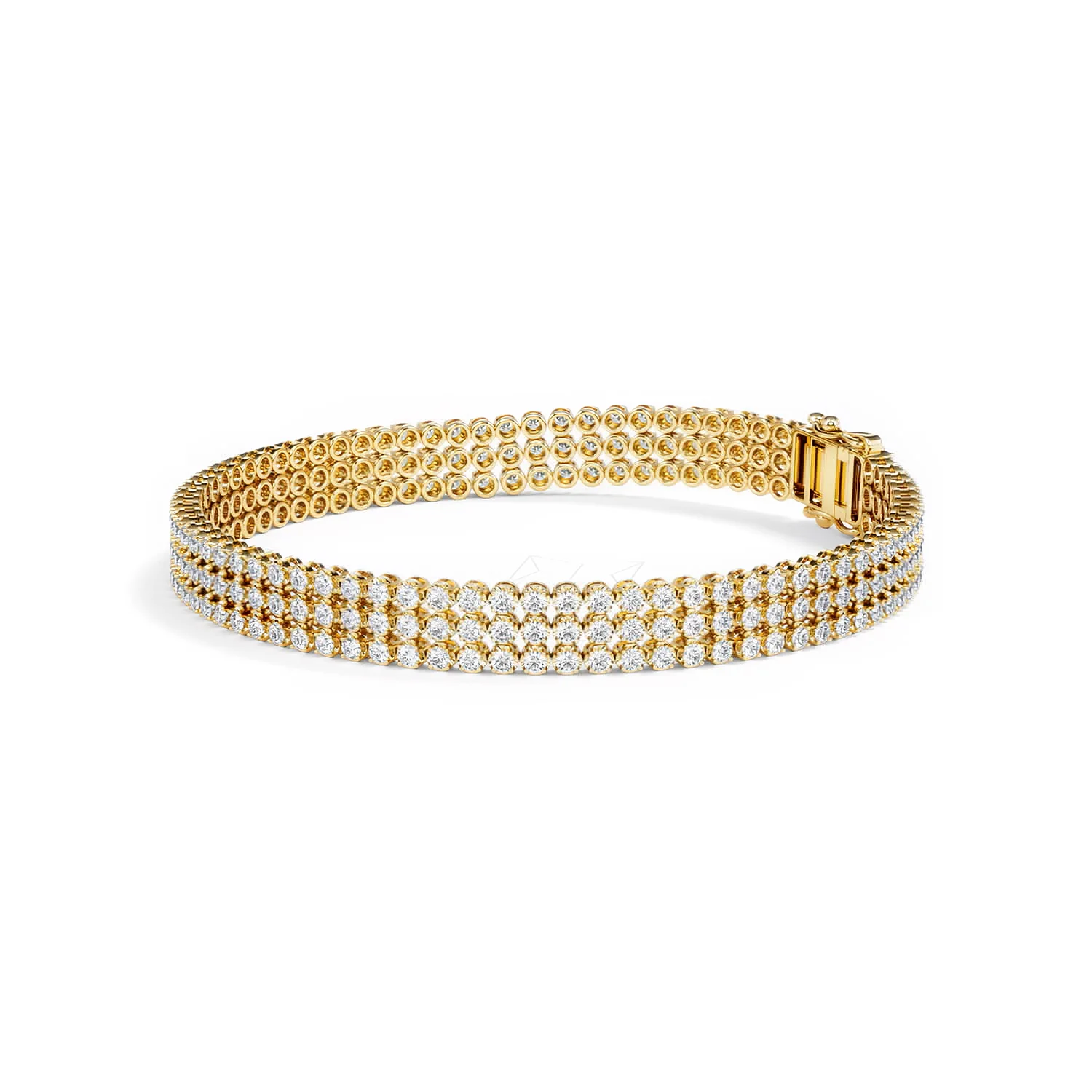 Soirée 4.15ct Round Cut Lab Diamond Tennis Bracelet in 18K Yellow Gold - Image 76