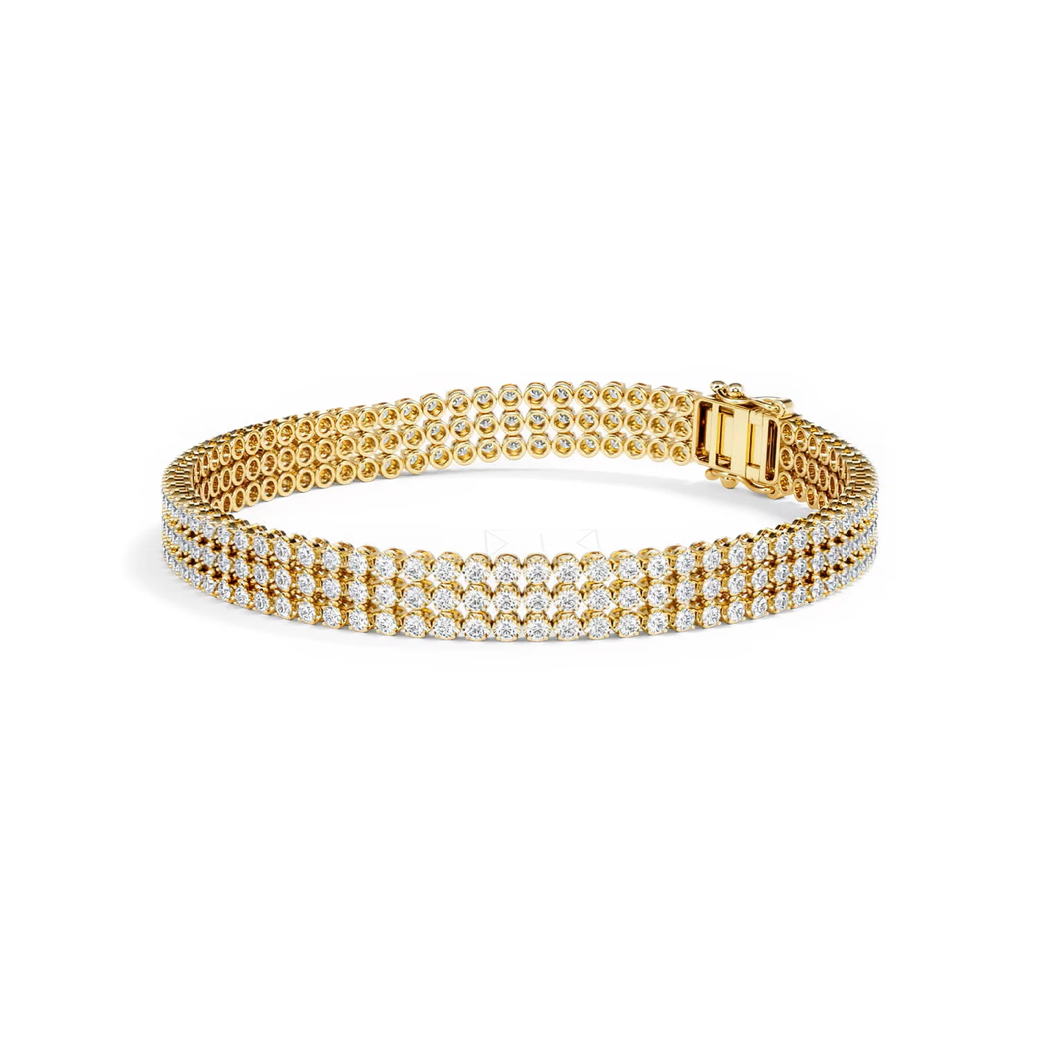 Soirée 4.15ct Round Cut Lab Diamond Tennis Bracelet in 18K Yellow Gold - Image 79