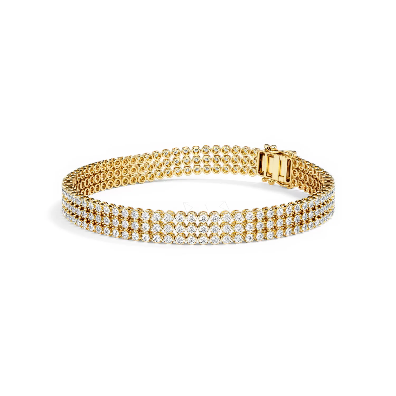 Soirée 4.15ct Round Cut Lab Diamond Tennis Bracelet in 18K Yellow Gold - Image 80