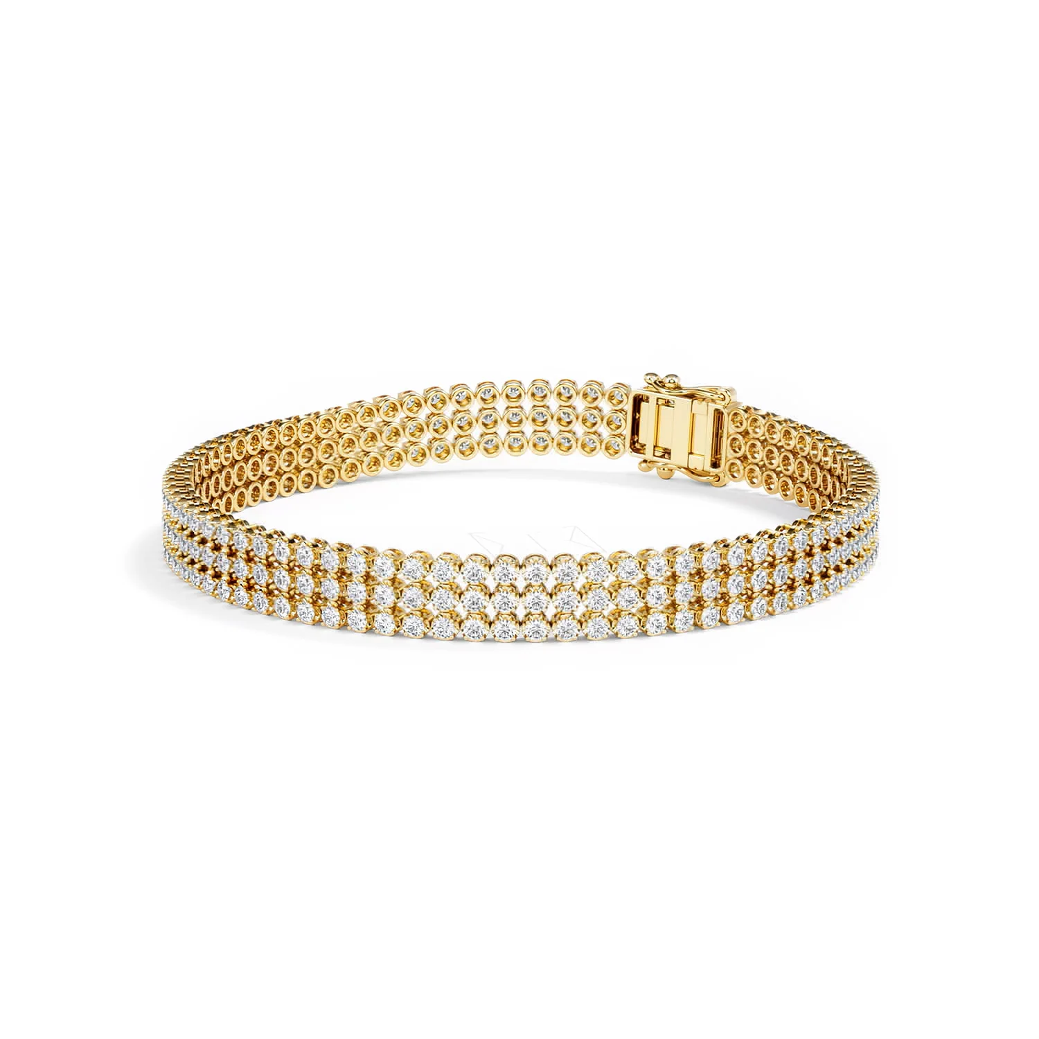 Soirée 4.15ct Round Cut Lab Diamond Tennis Bracelet in 18K Yellow Gold - Image 82