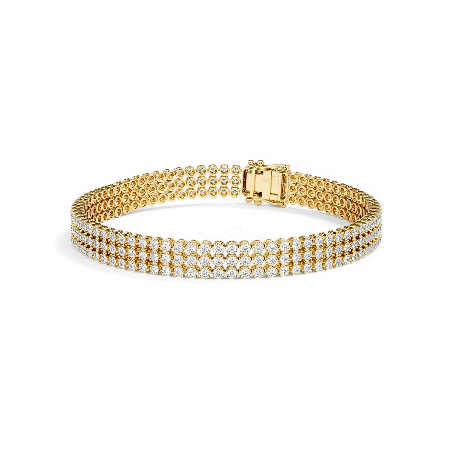 Soirée 4.15ct Round Cut Lab Diamond Tennis Bracelet in 18K Yellow Gold - Image 85