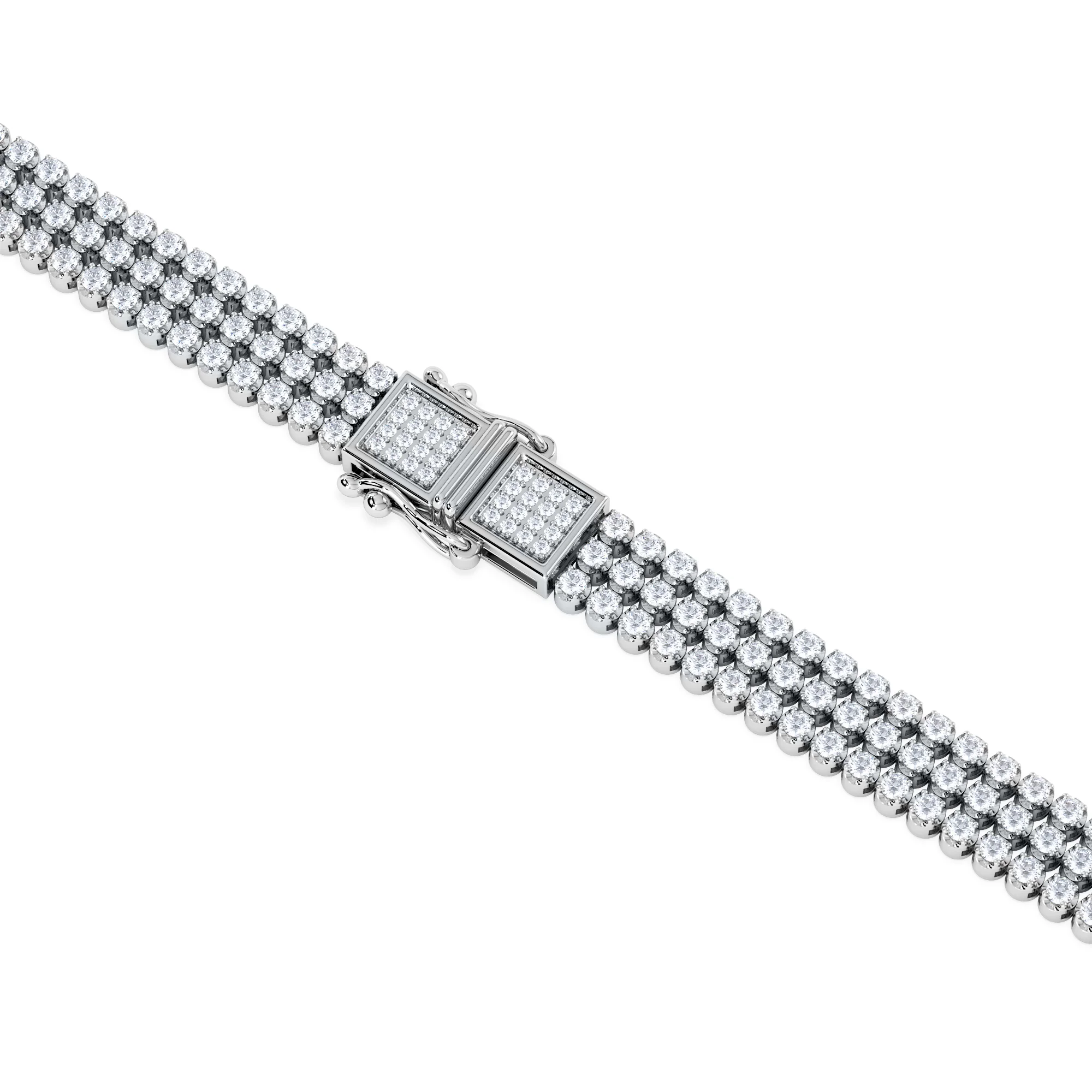 Soirée 7.25ct Round Cut Lab Diamond Choker Necklace in 18K White Gold - Image 7