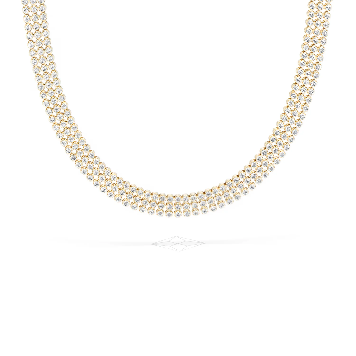 Soirée 7.25ct Round Cut Lab Diamond Choker Necklace in 18K Yellow Gold - Image 10