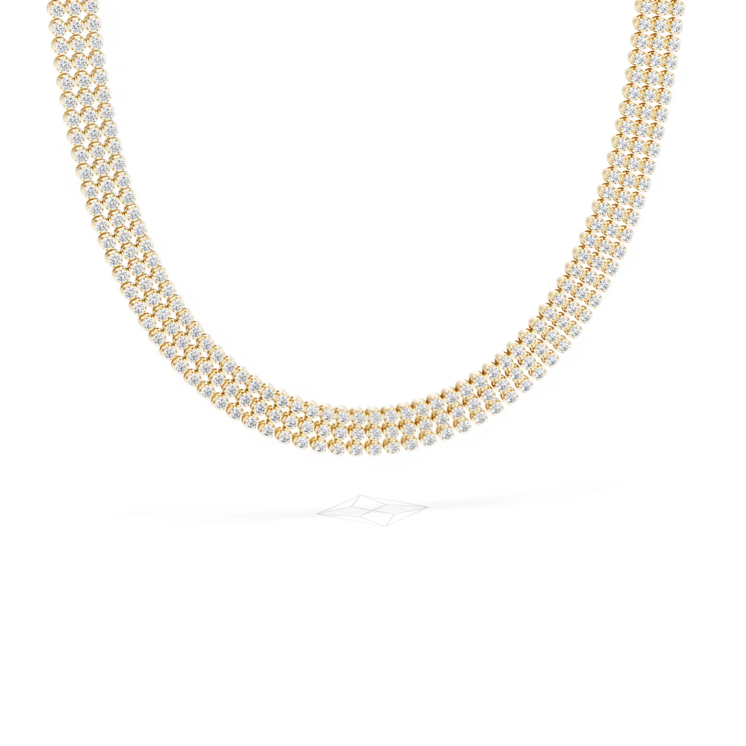 Soirée 7.25ct Round Cut Lab Diamond Choker Necklace in 18K Yellow Gold - Image 12