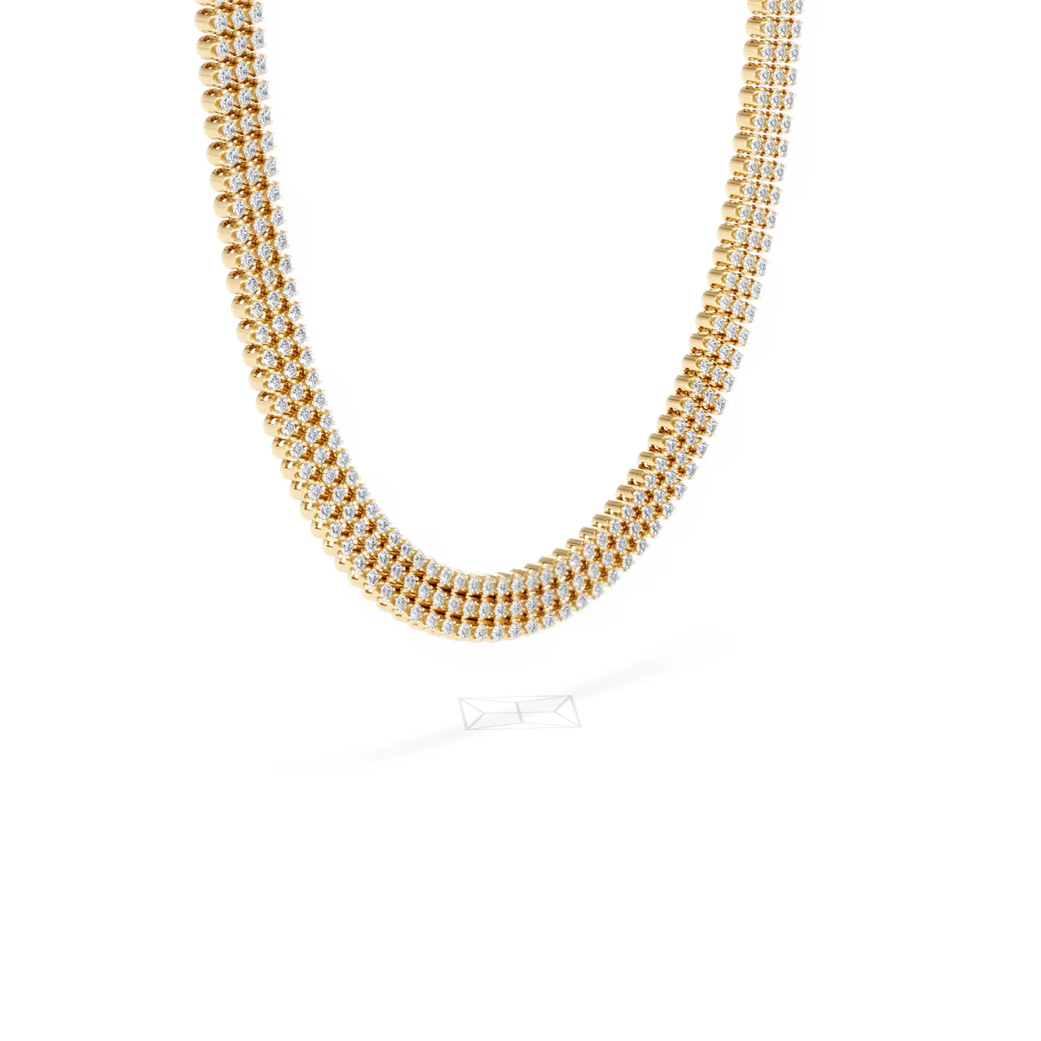 Soirée 7.25ct Round Cut Lab Diamond Choker Necklace in 18K Yellow Gold - Image 20