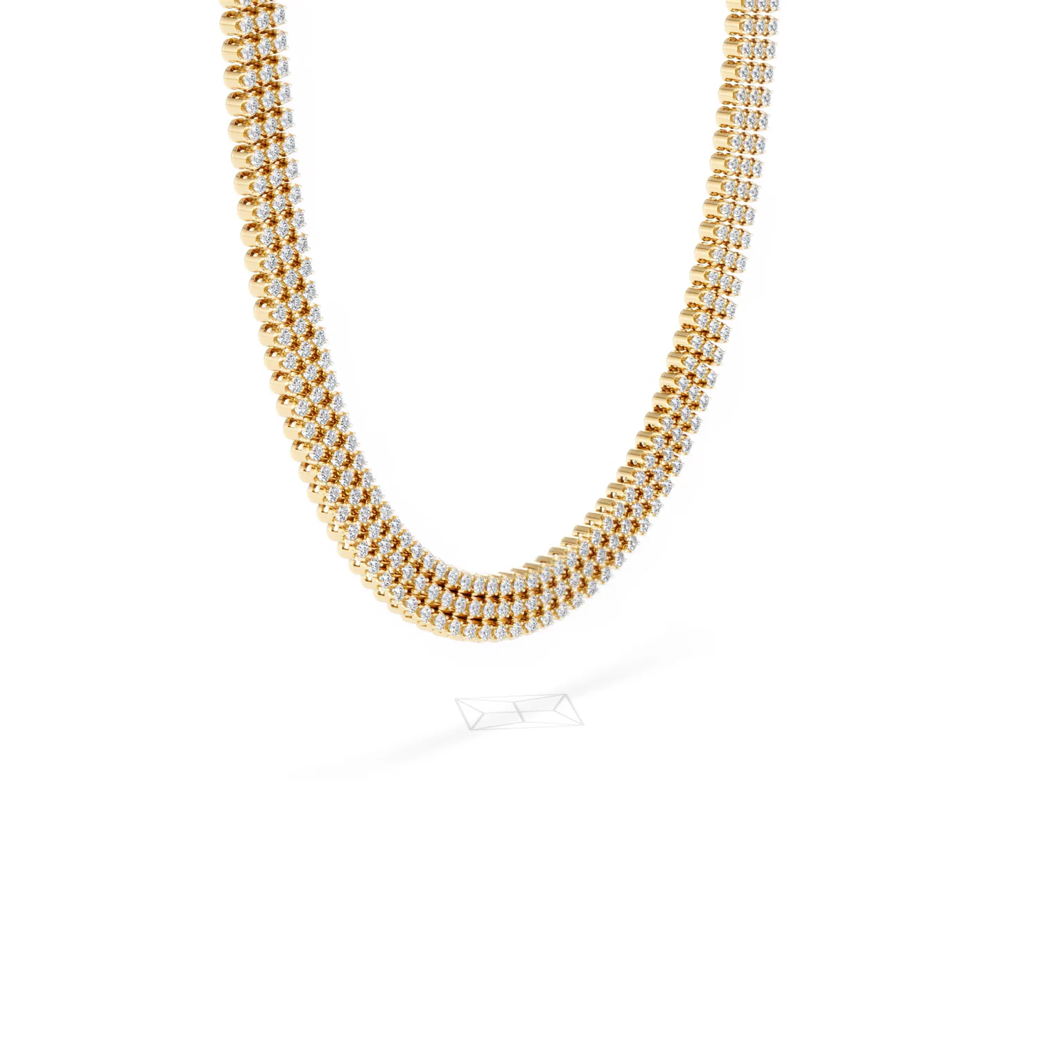 Soirée 7.25ct Round Cut Lab Diamond Choker Necklace in 18K Yellow Gold - Image 21