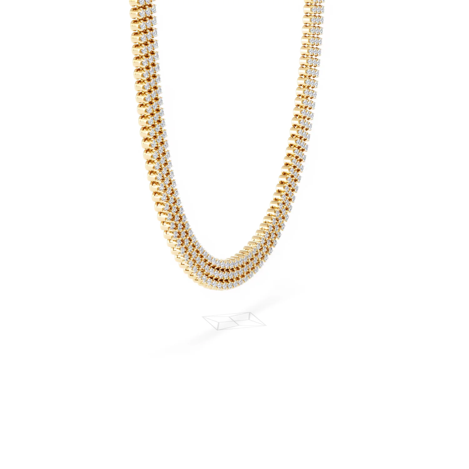Soirée 7.25ct Round Cut Lab Diamond Choker Necklace in 18K Yellow Gold - Image 23