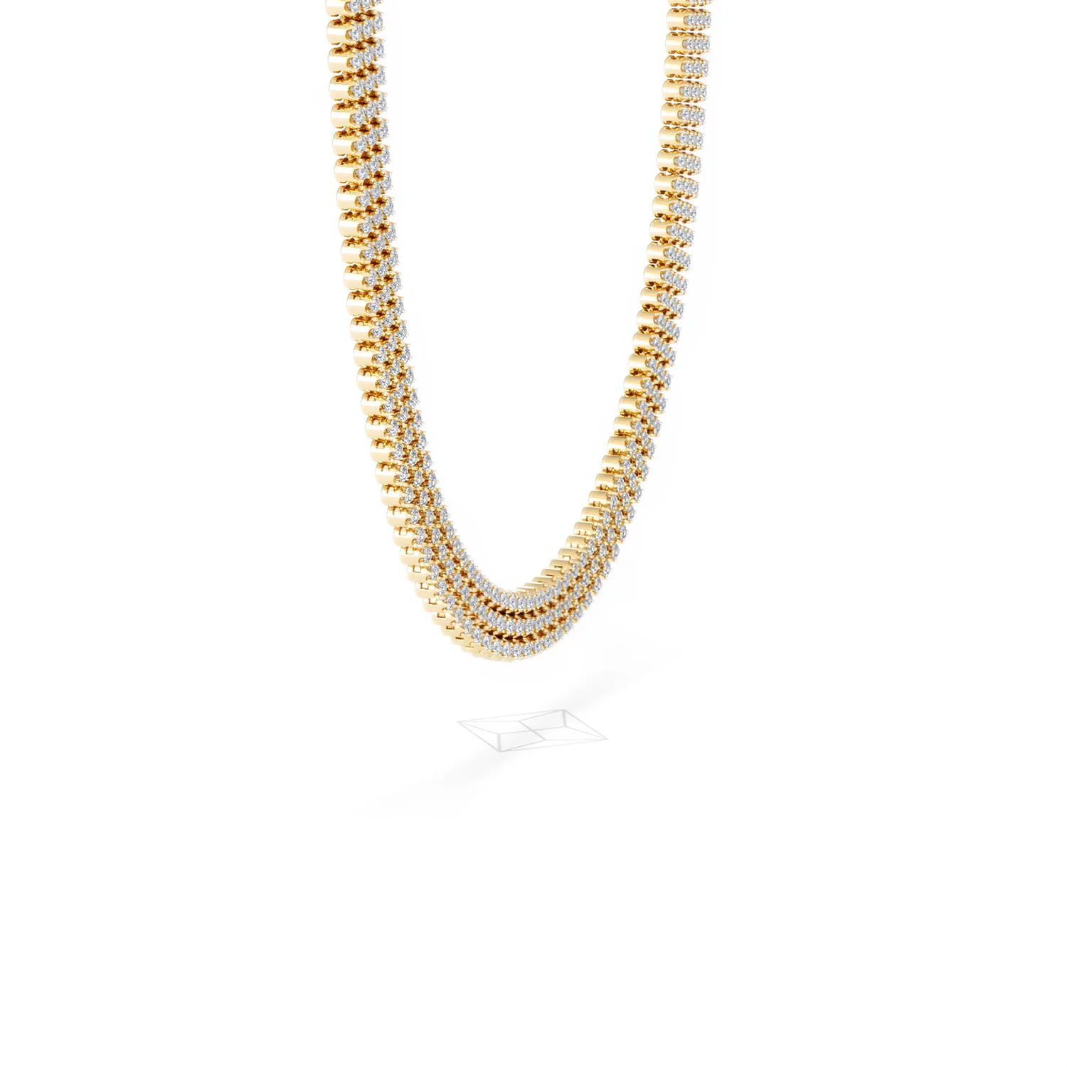 Soirée 7.25ct Round Cut Lab Diamond Choker Necklace in 18K Yellow Gold - Image 24